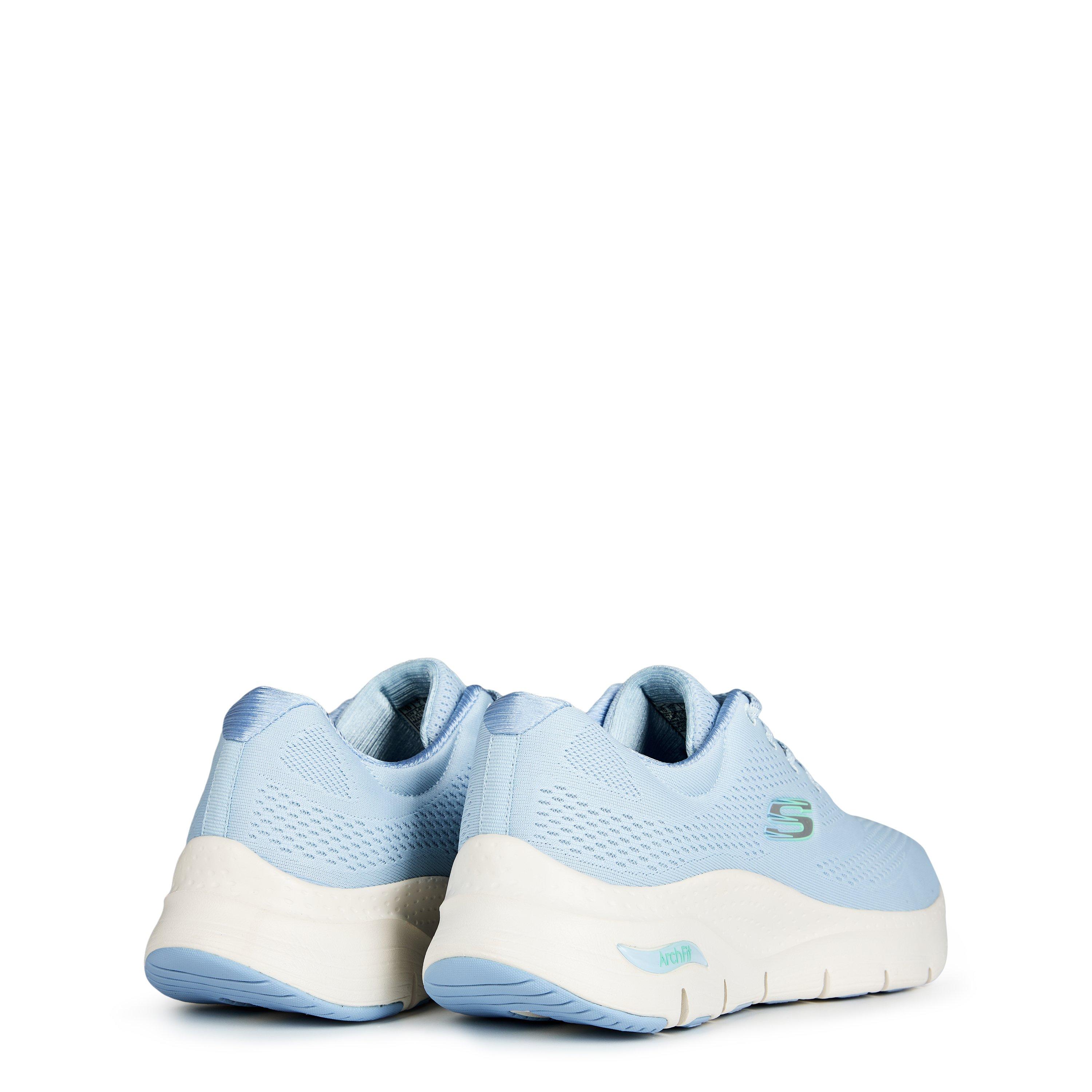 Azul Claro - Skechers - Women's Engineered Mesh Lace-Up Casual Low-Top Trainers - 4