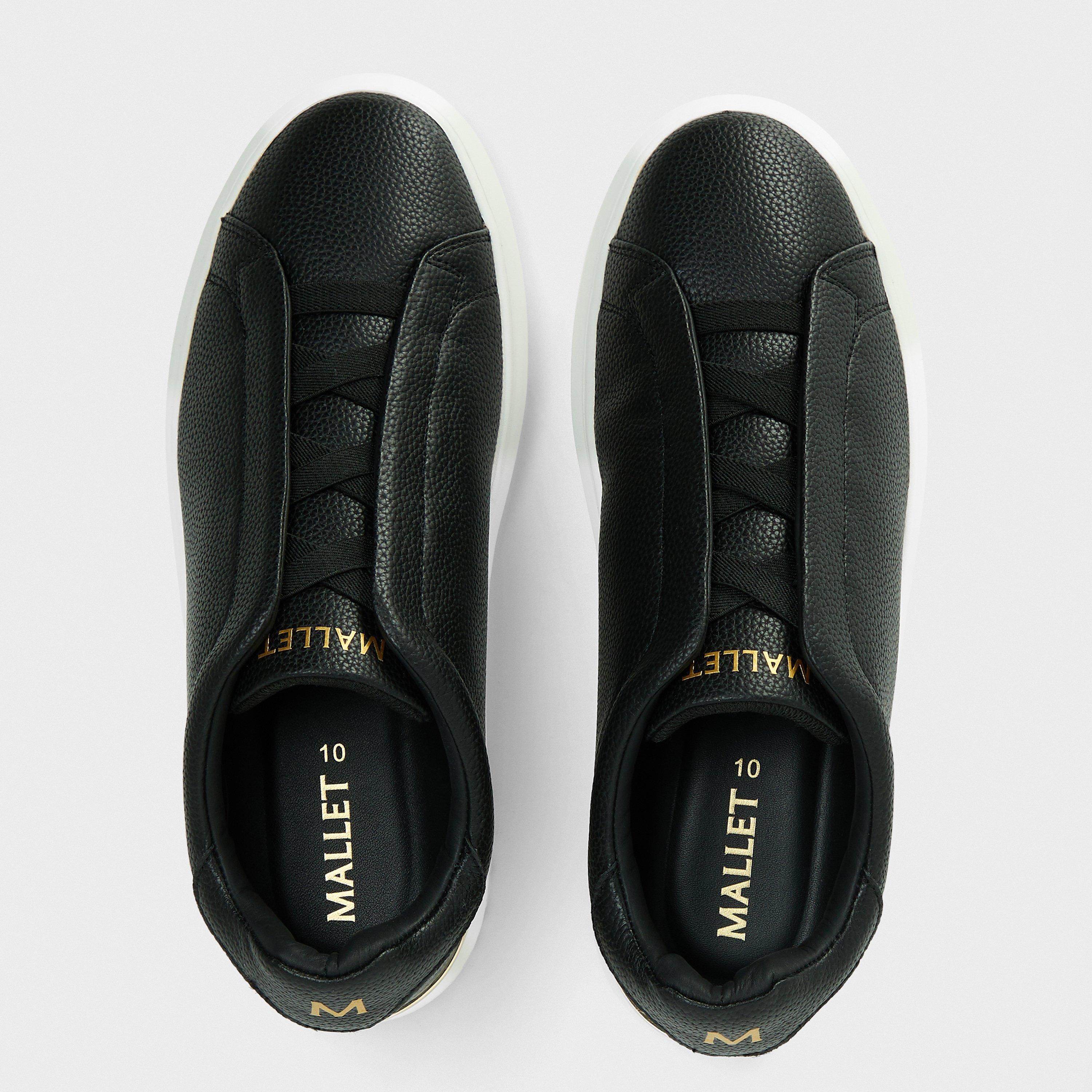 Black/White - Mallet - Grftr Elast Trainers - 6