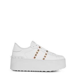 Valentino Garavani Rockstud Untitled Leather Platform Sneakers