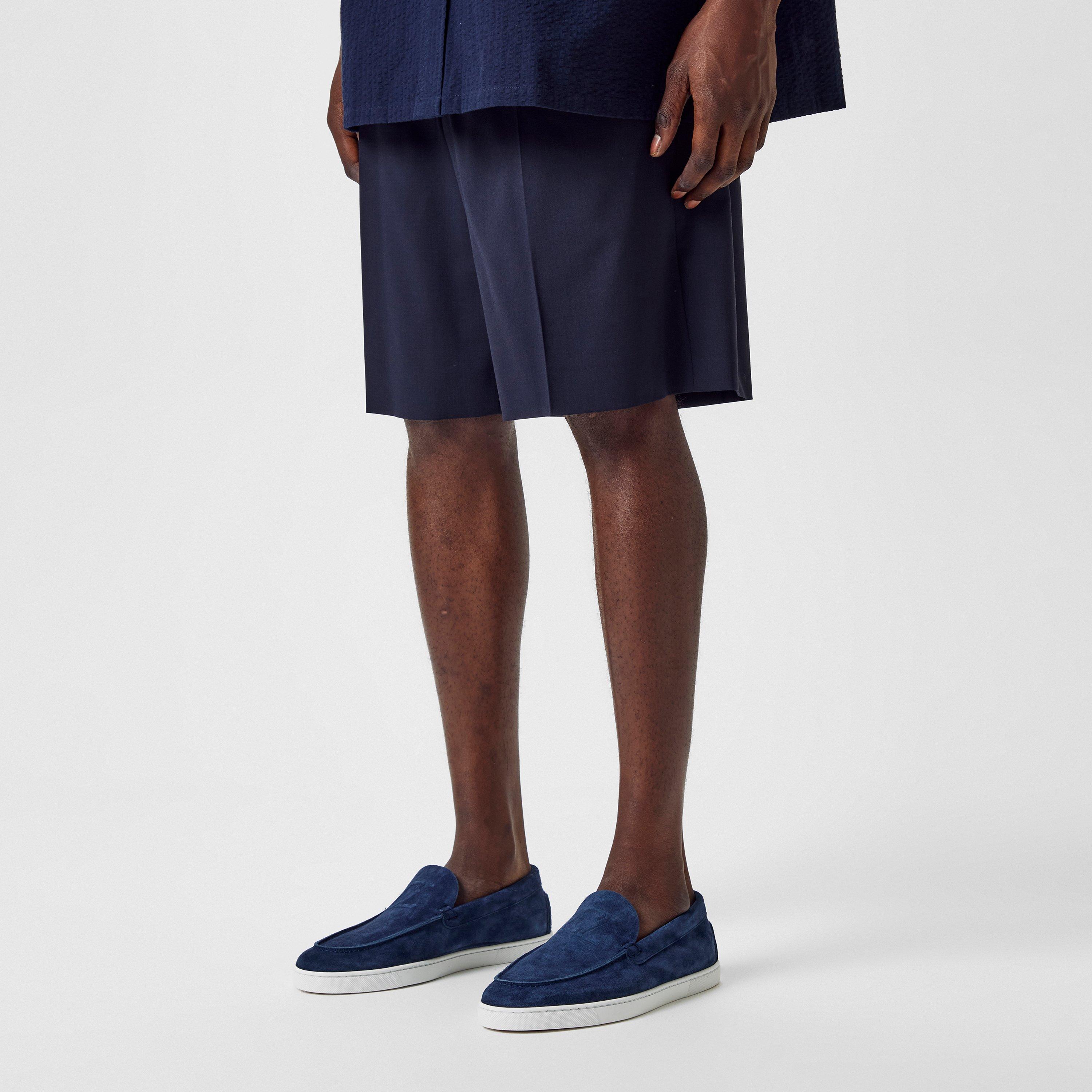 Marine - Christian Louboutin - Men's Varsiboat Suede Boat Shoes - 2