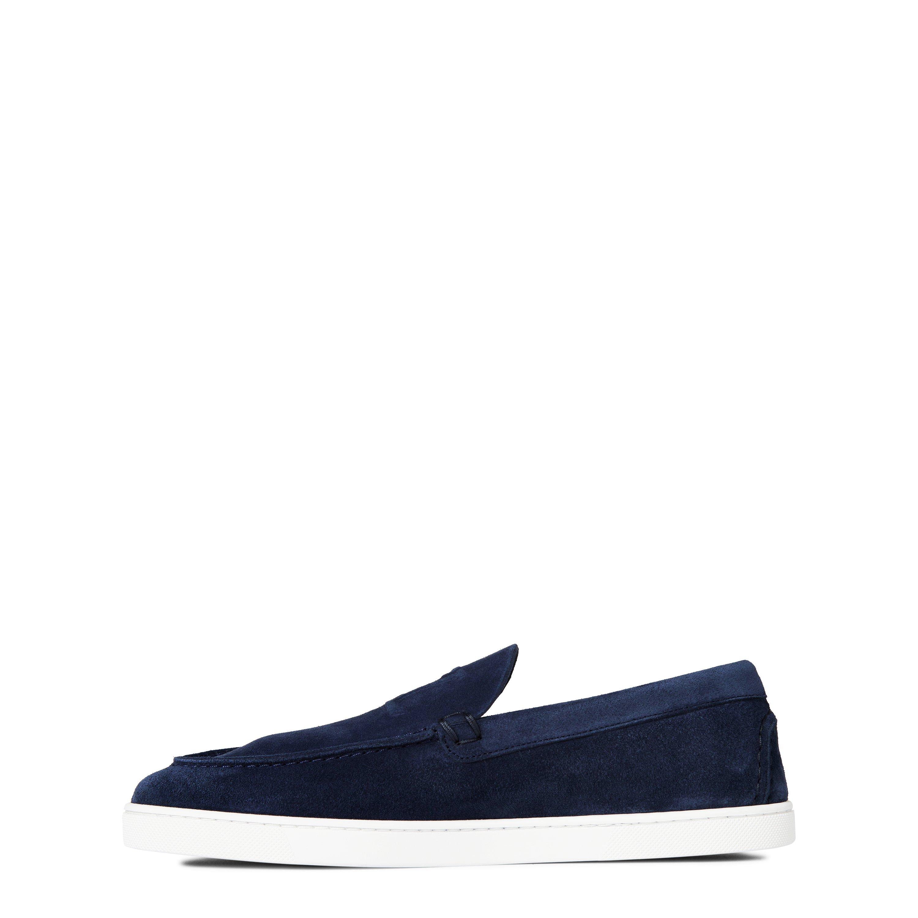 Marine - Christian Louboutin - Men's Varsiboat Suede Boat Shoes - 3