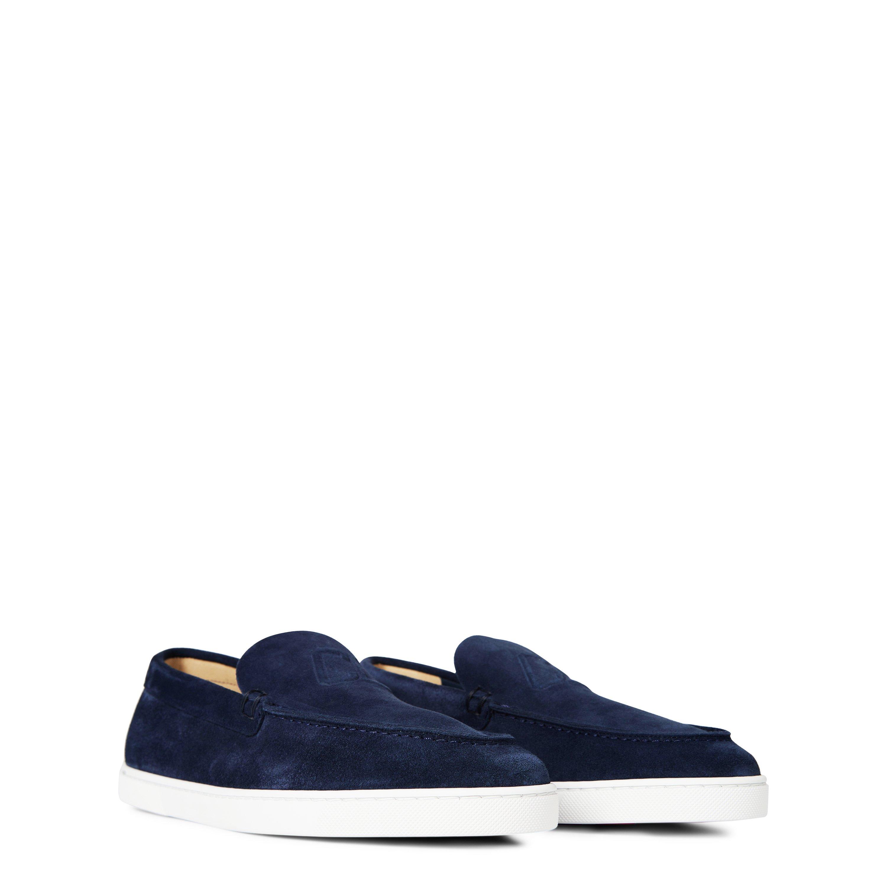 Marine - Christian Louboutin - Men's Varsiboat Suede Boat Shoes - 4