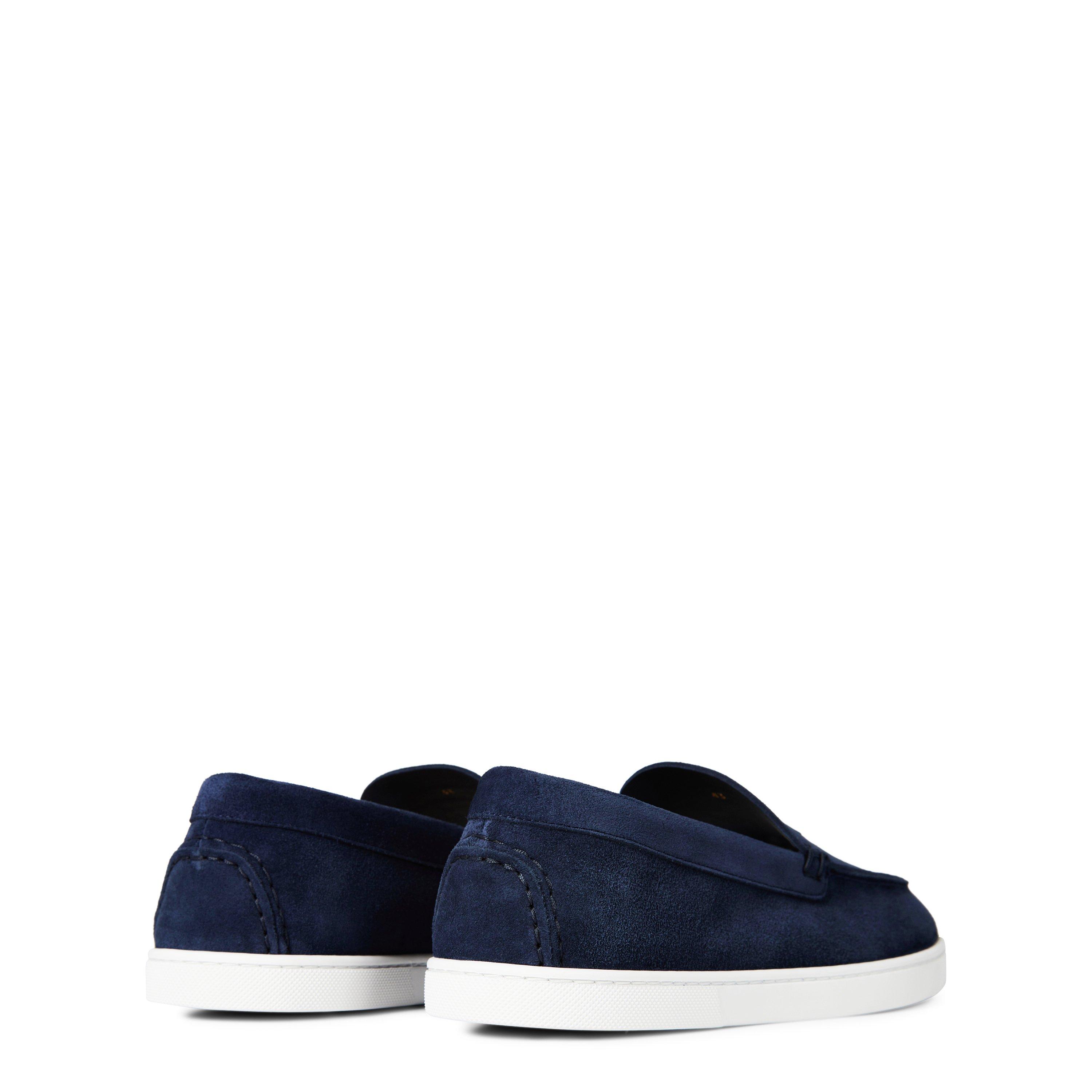 Marine - Christian Louboutin - Men's Varsiboat Suede Boat Shoes - 5