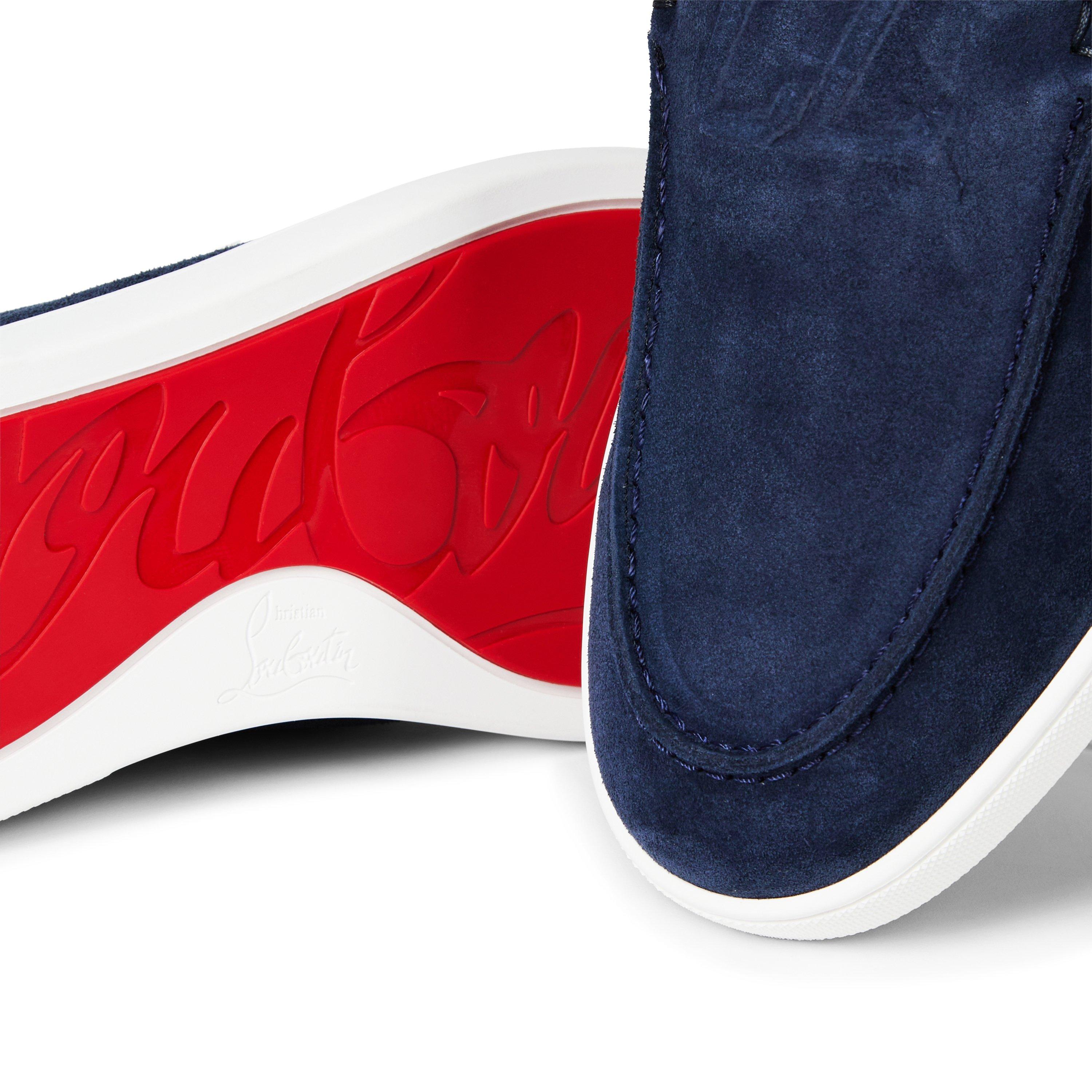 Marine - Christian Louboutin - Men's Varsiboat Suede Boat Shoes - 6
