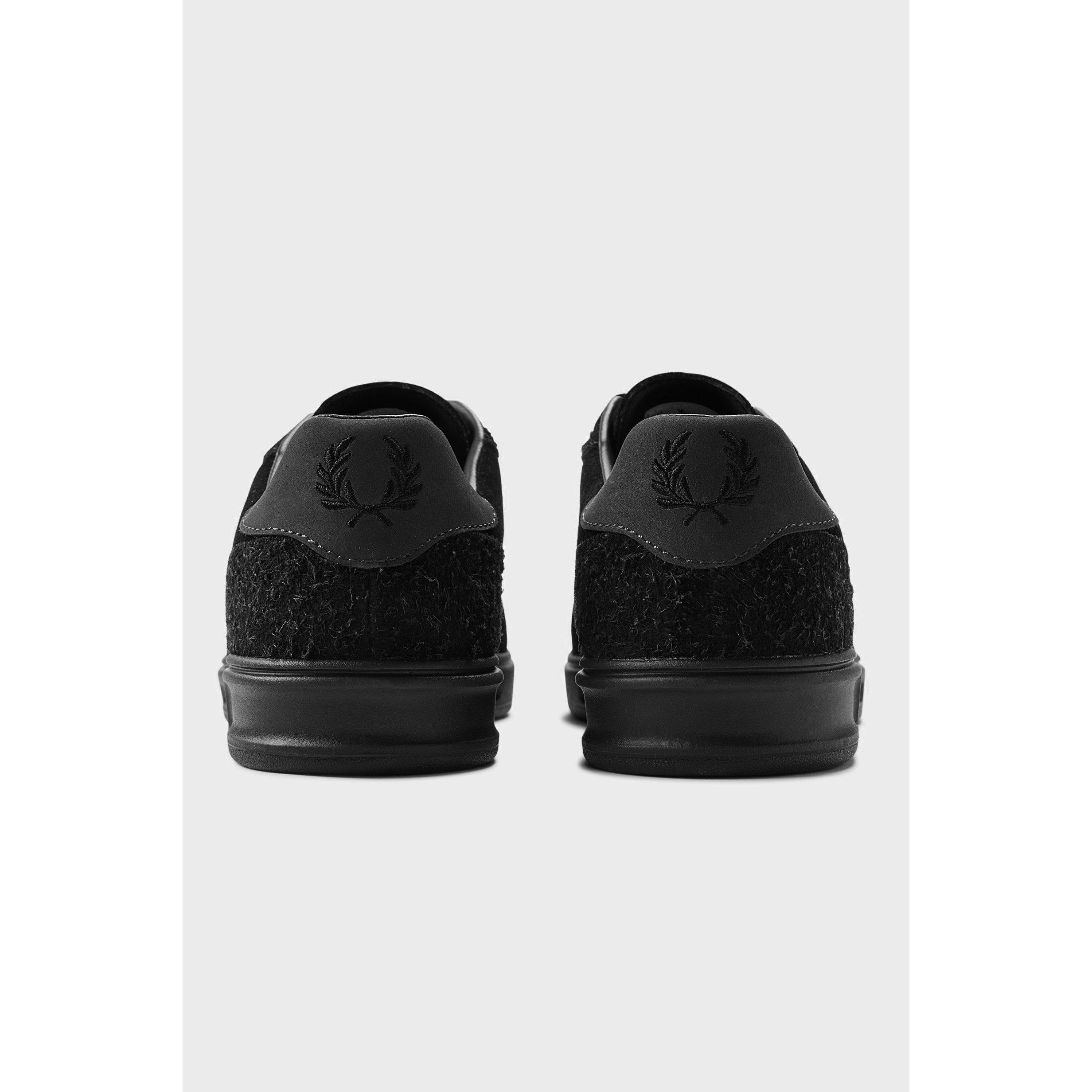 U73 Black/Grey - Fred Perry - Men's Suede Low-Top Trainers - 5