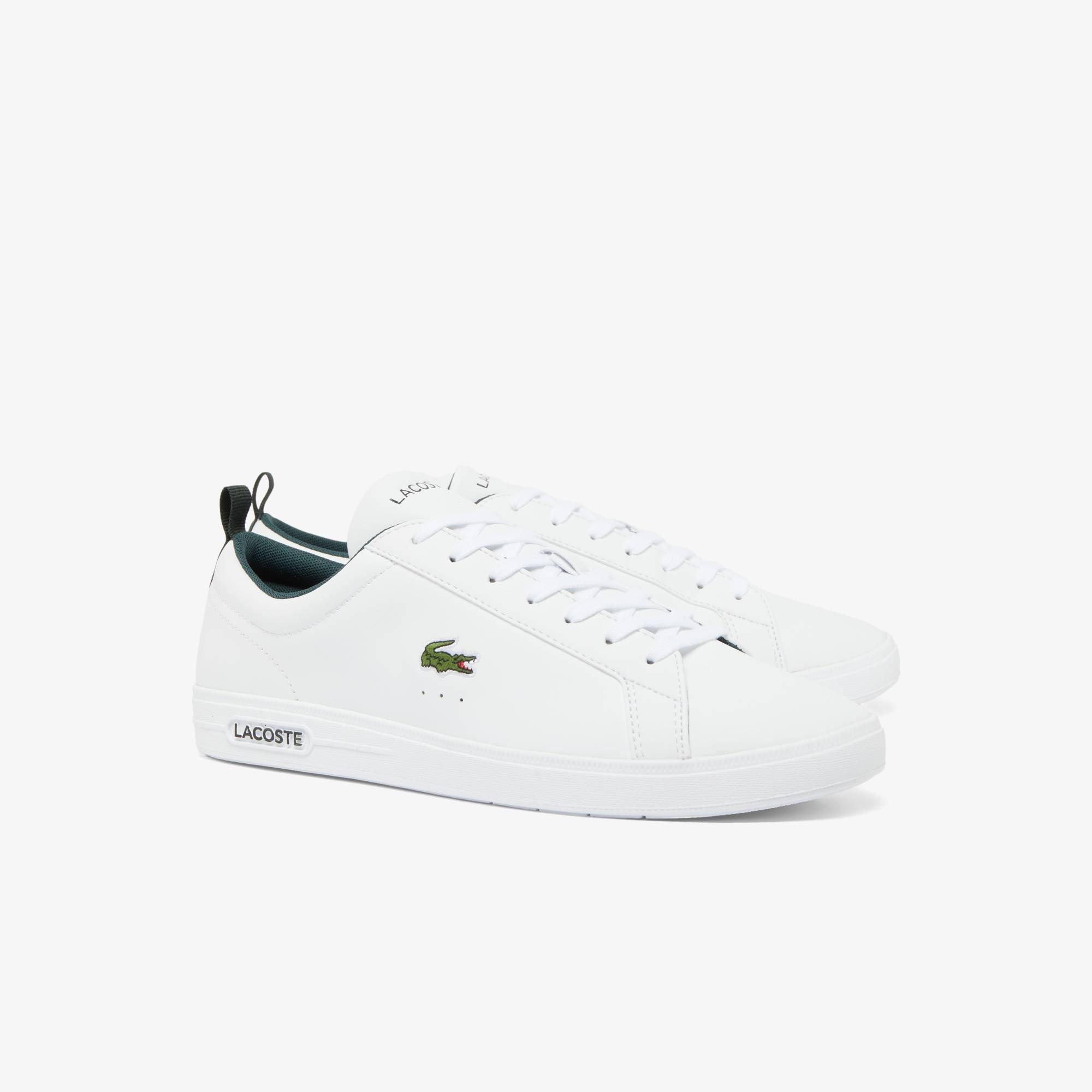 White/Green 1R5 - Lacoste - Men's Court Base Low-Top Trainers - 3