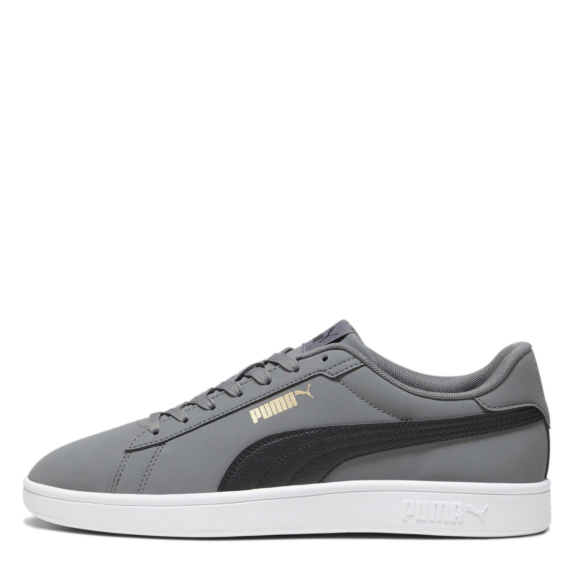 Siva/Crna/Bijela - Puma - Smash 3.0 Buck Low-Top Trainers Mens - 2