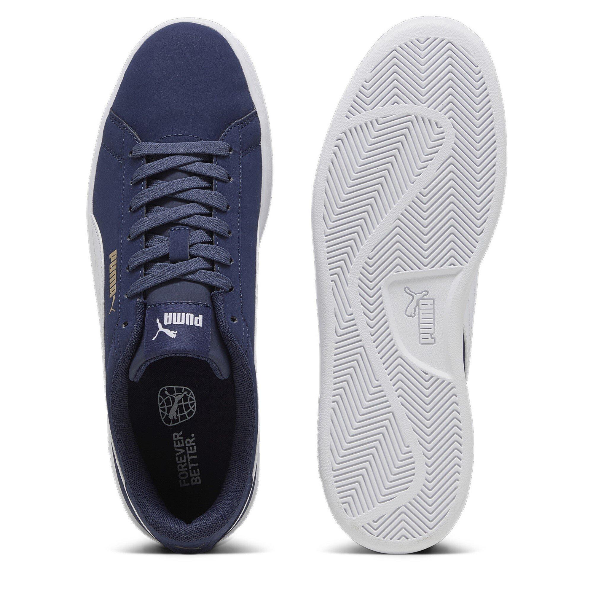 Navy/White - Puma - Smash 3.0 Buck Low-Top Trainers Mens - 4