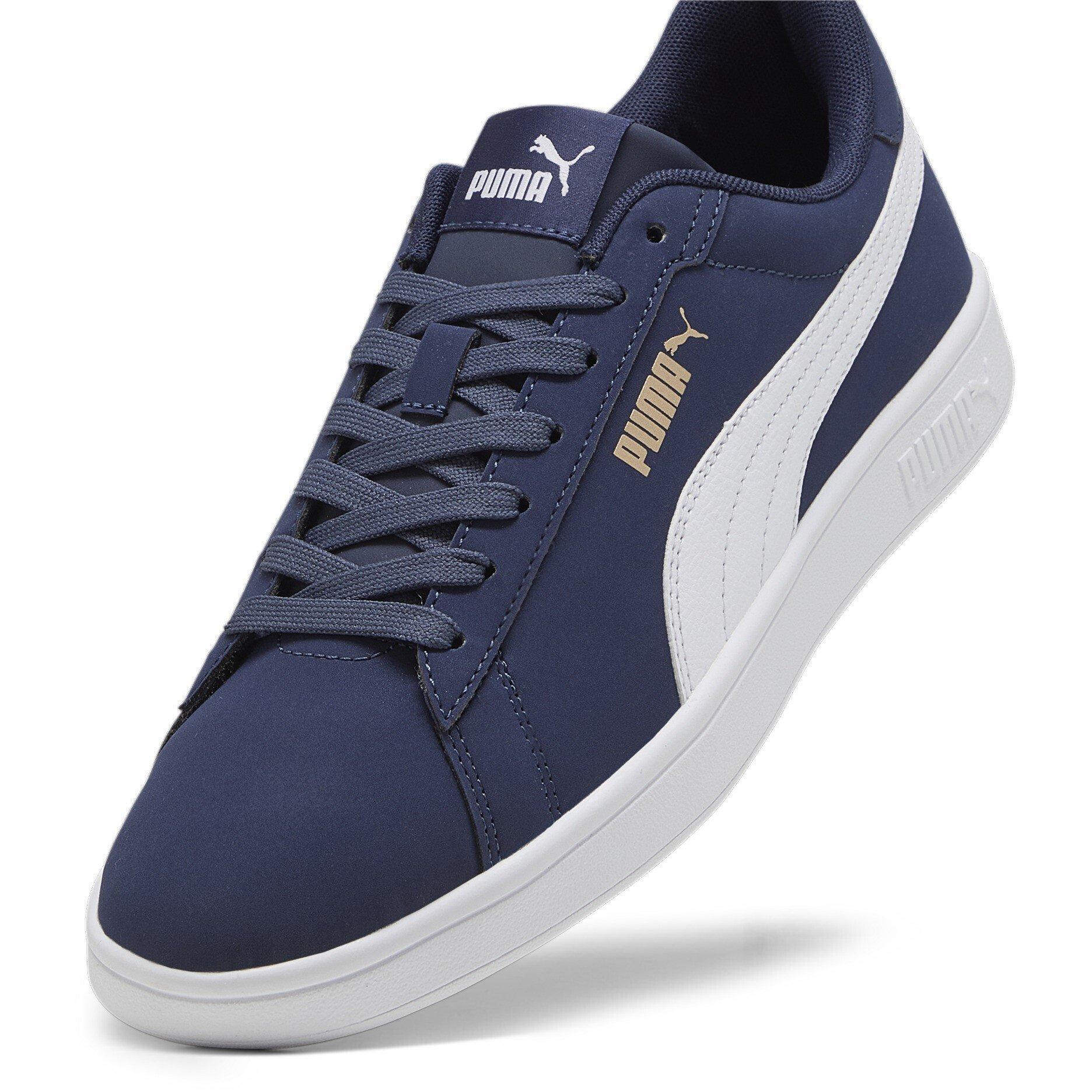 Navy/White - Puma - Smash 3.0 Buck Low-Top Trainers Mens - 7