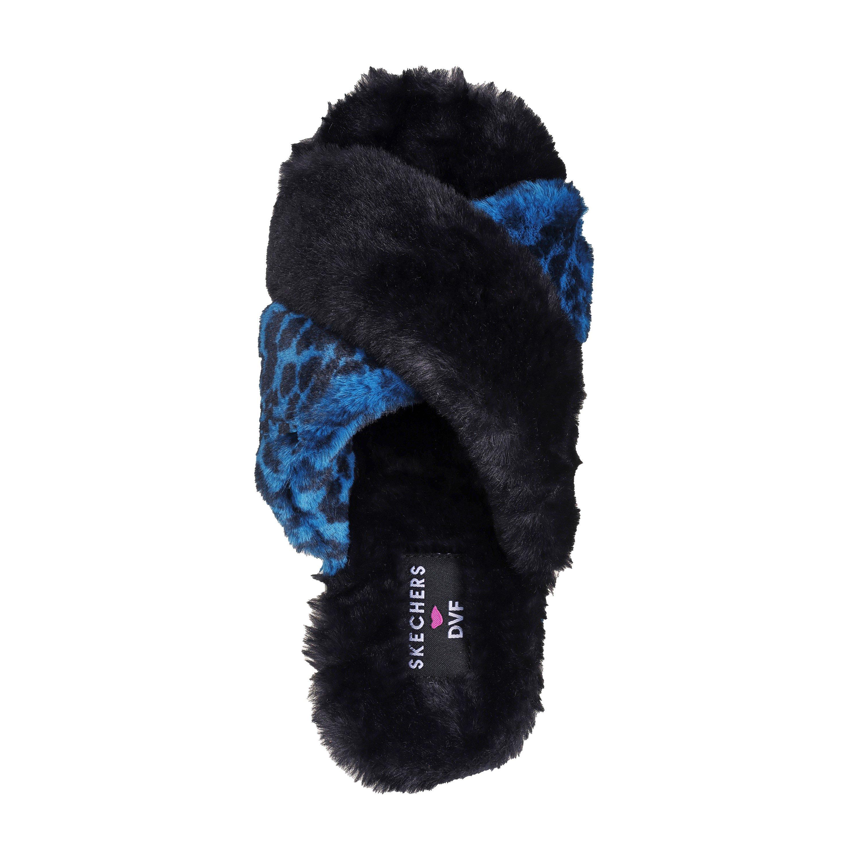 Schwarz/Blau - Skechers - Women's Cozy Stay All Day Cross Over Slipper - 2