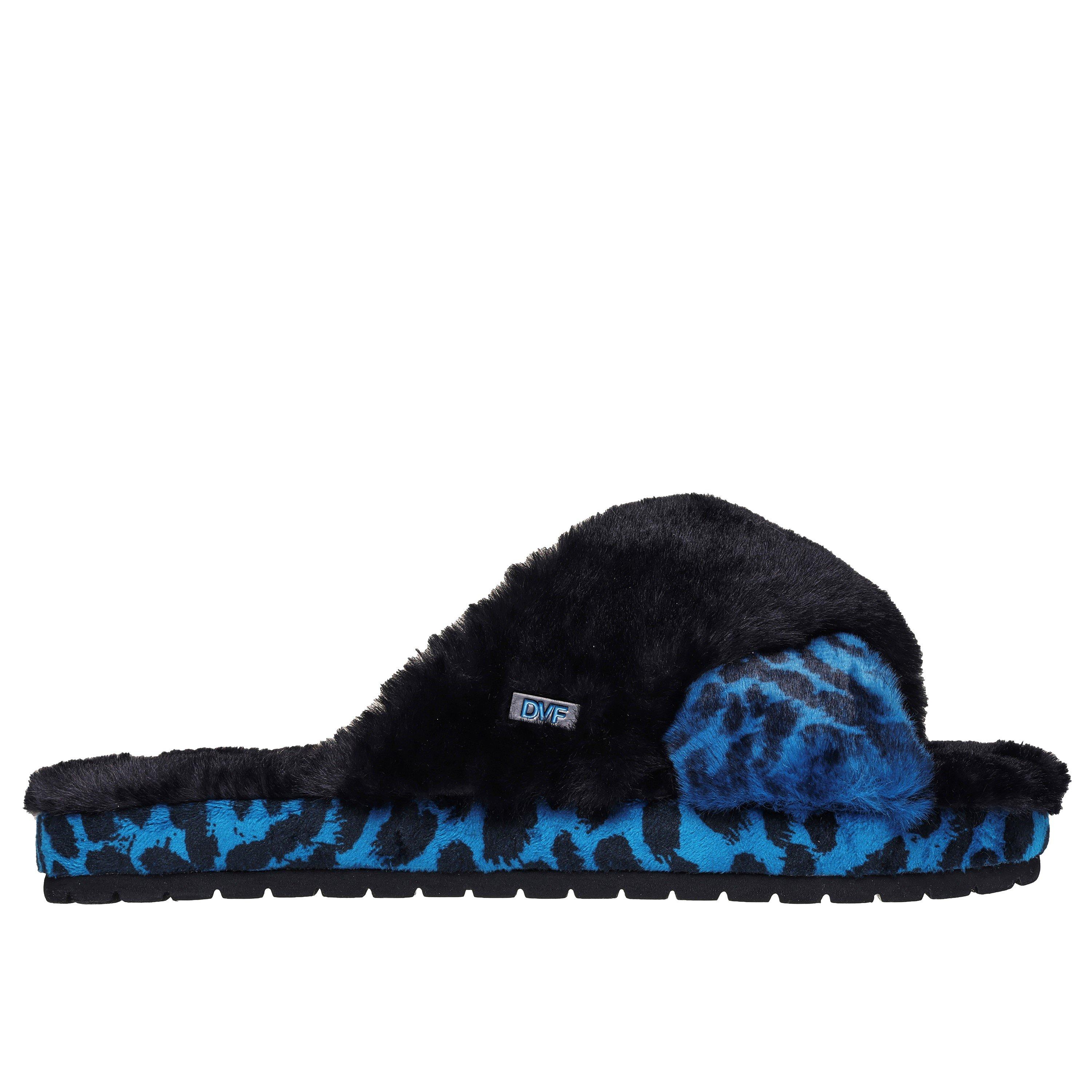 Schwarz/Blau - Skechers - Women's Cozy Stay All Day Cross Over Slipper - 5