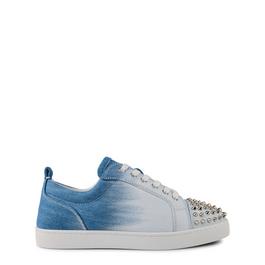 Christian Louboutin Louis Junior Spikes Denim Sneakers