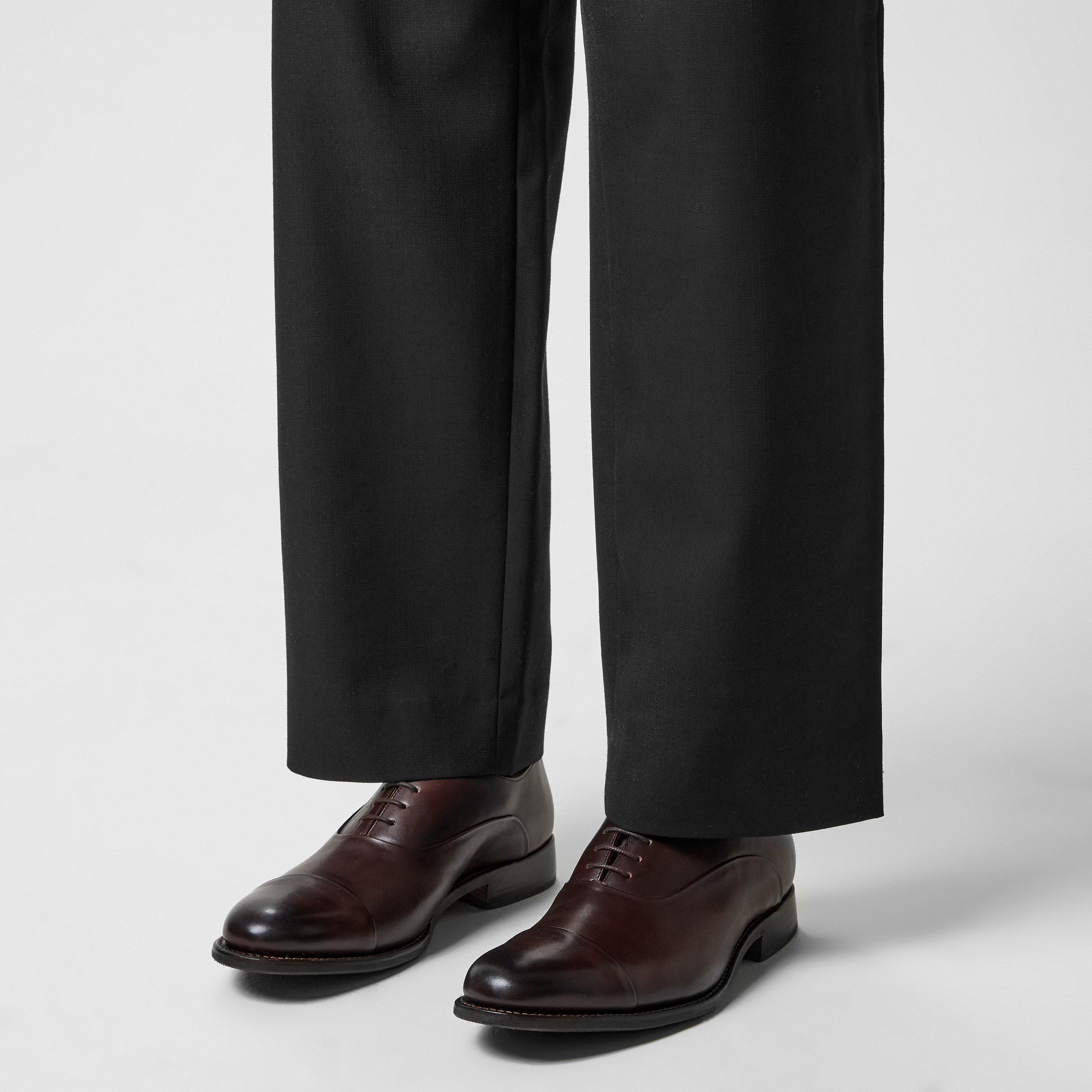 Dark Brown - Grenson - Men's Bert Leather Lace-Up Derby Shoes - 2