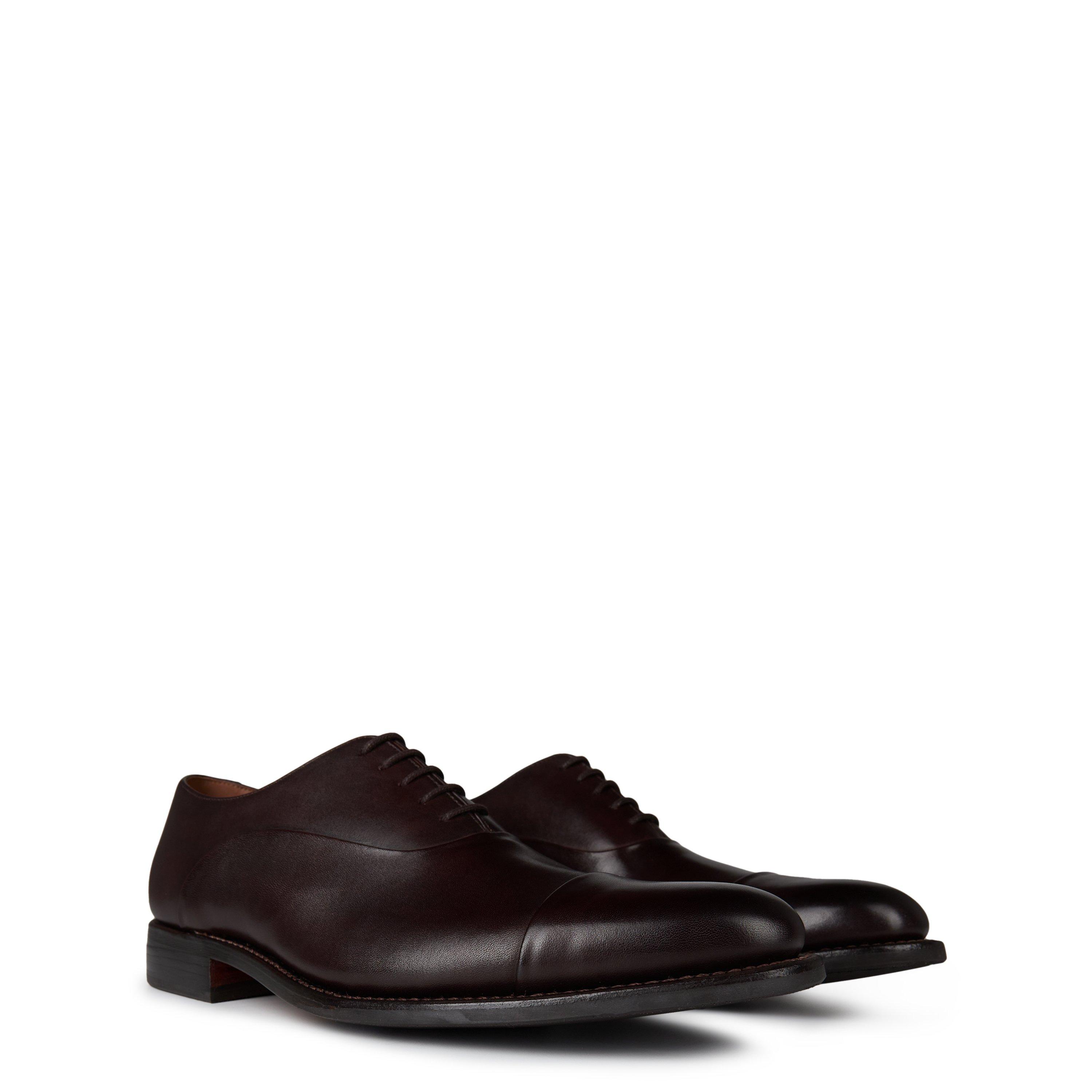 Dark Brown - Grenson - Men's Bert Leather Lace-Up Derby Shoes - 4