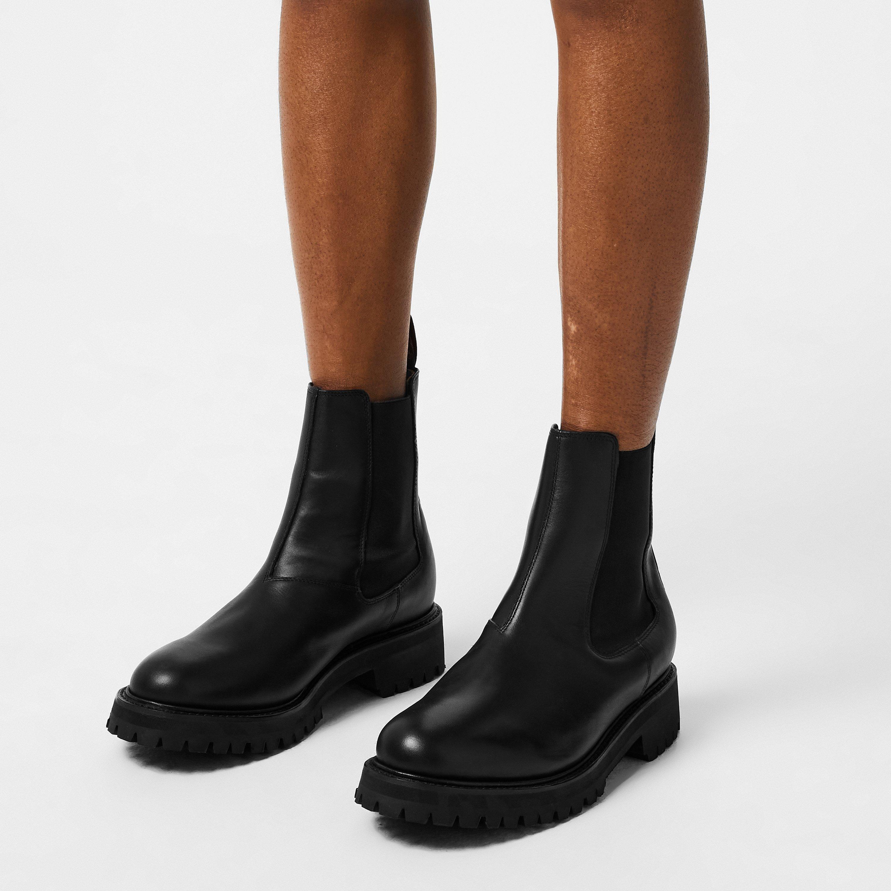 ショートブーツ・ブーティ Grenson Milly Waterproof Chelsea Womens Grenson Milly Chelsea Boot Vegan Faux Leather - Stone