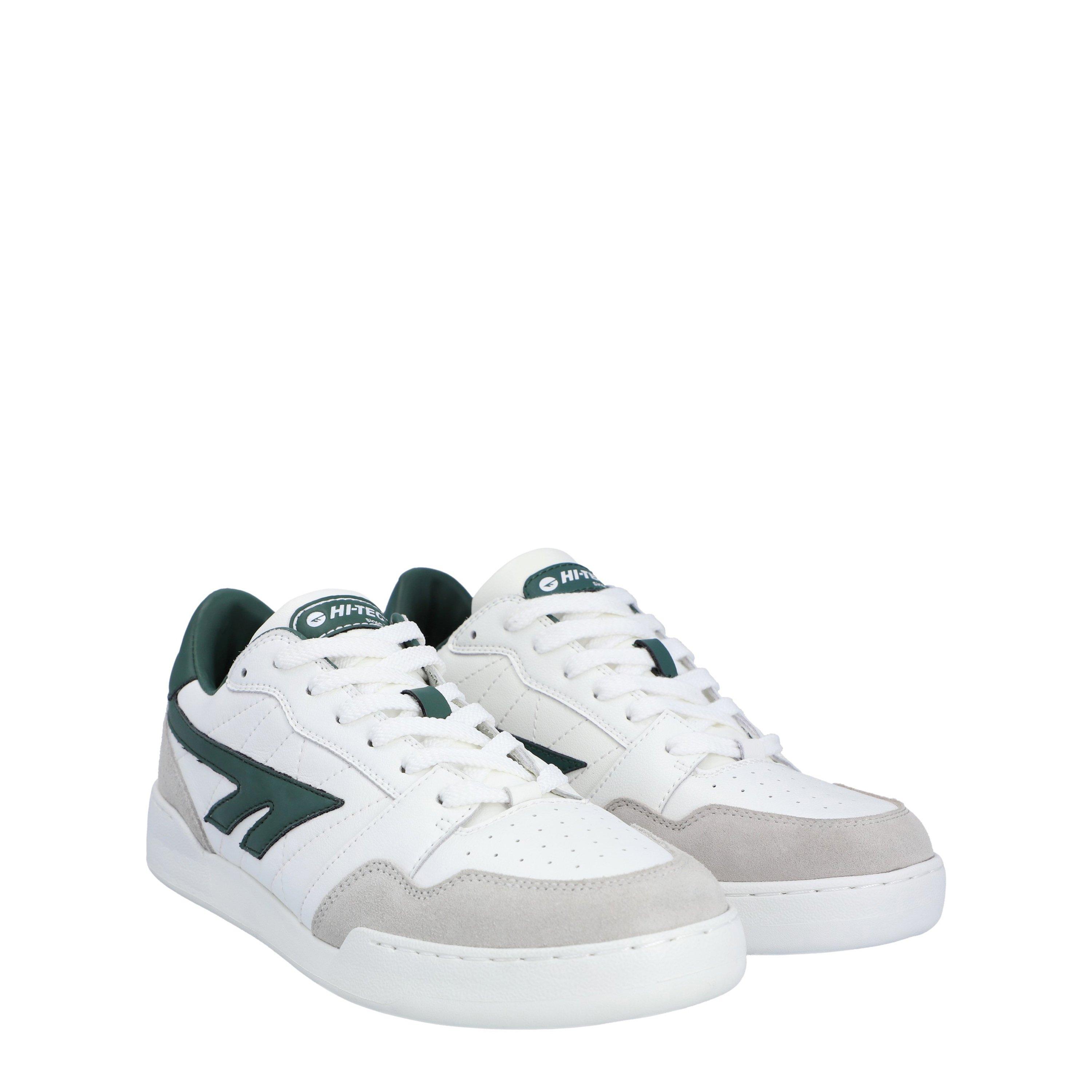 Wht/Grey/Dk Grn - Hi Tec - Squash Trainers Adults - 4