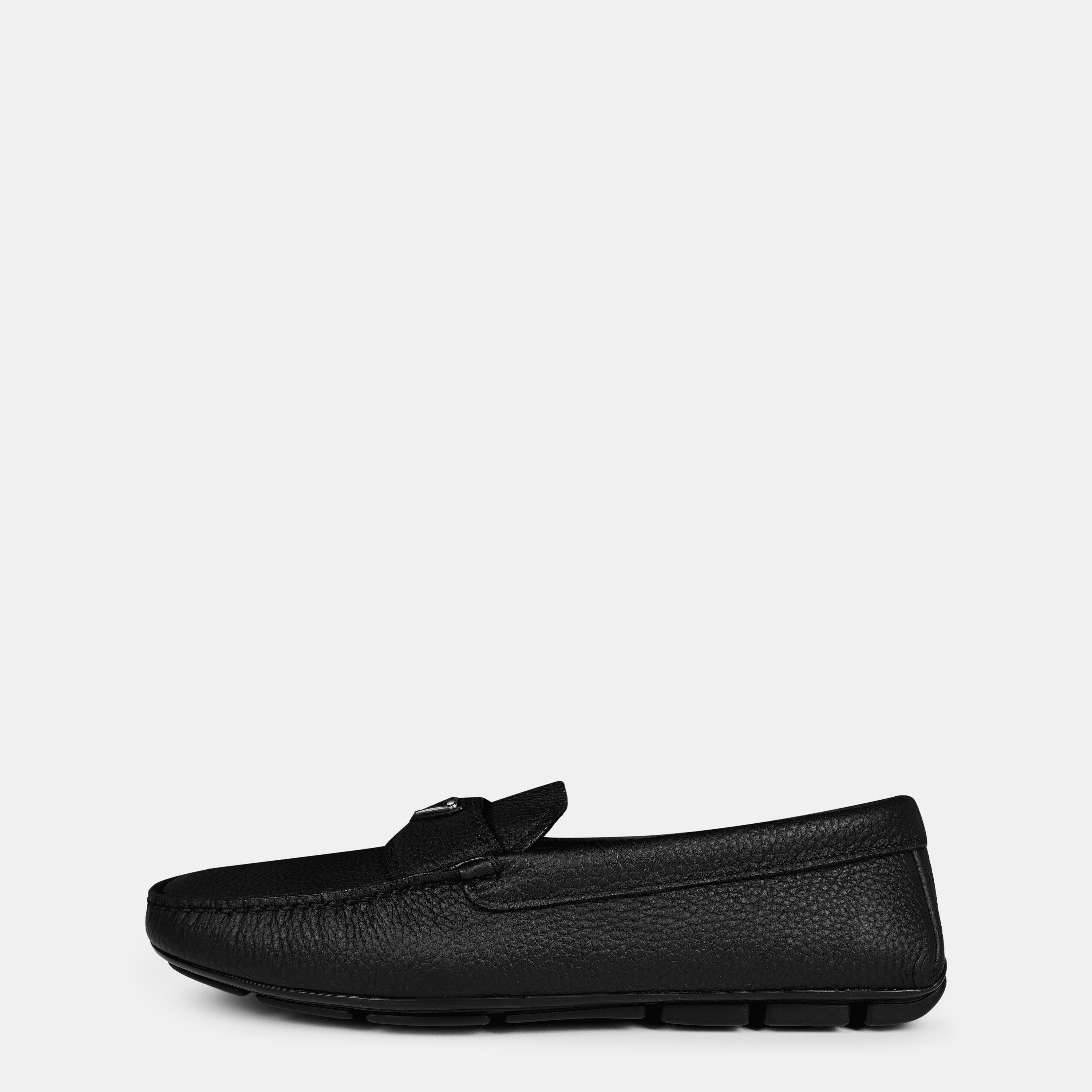 Nero - Prada - Men'S Leather Drive Loafers - 2