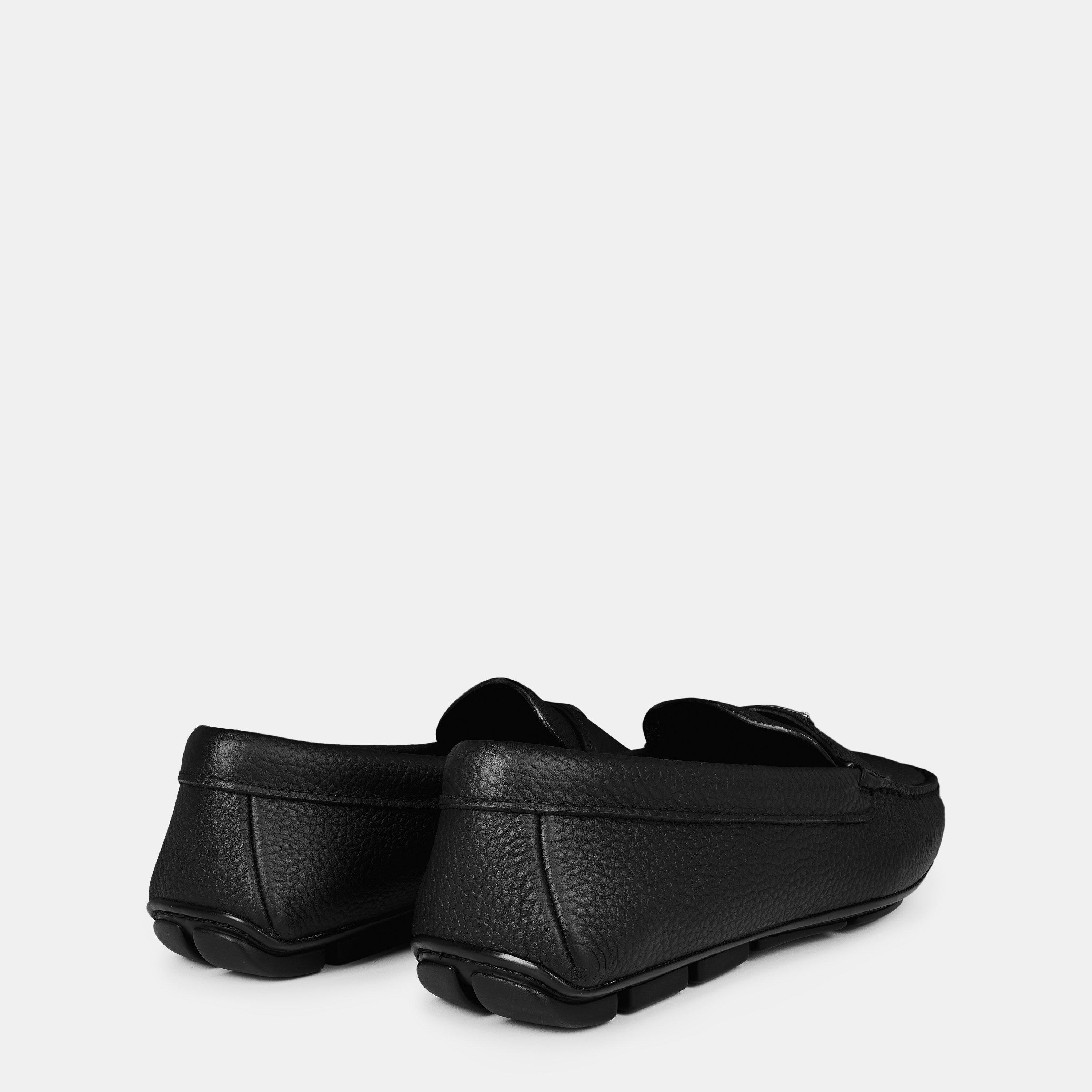 Nero - Prada - Men'S Leather Drive Loafers - 5