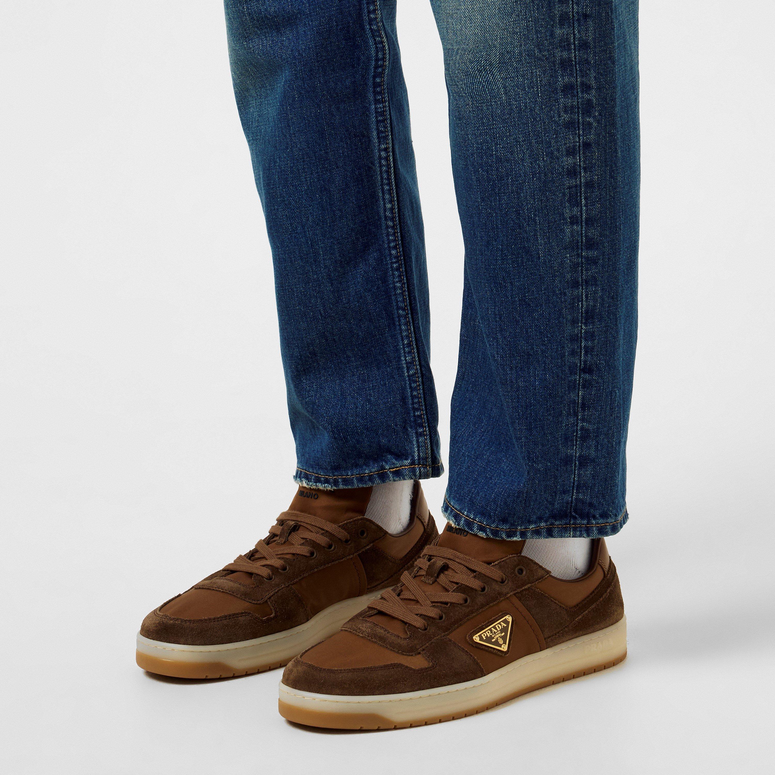 Brown/Beige - Prada - Downtown Delavé Suede Trainers - 3