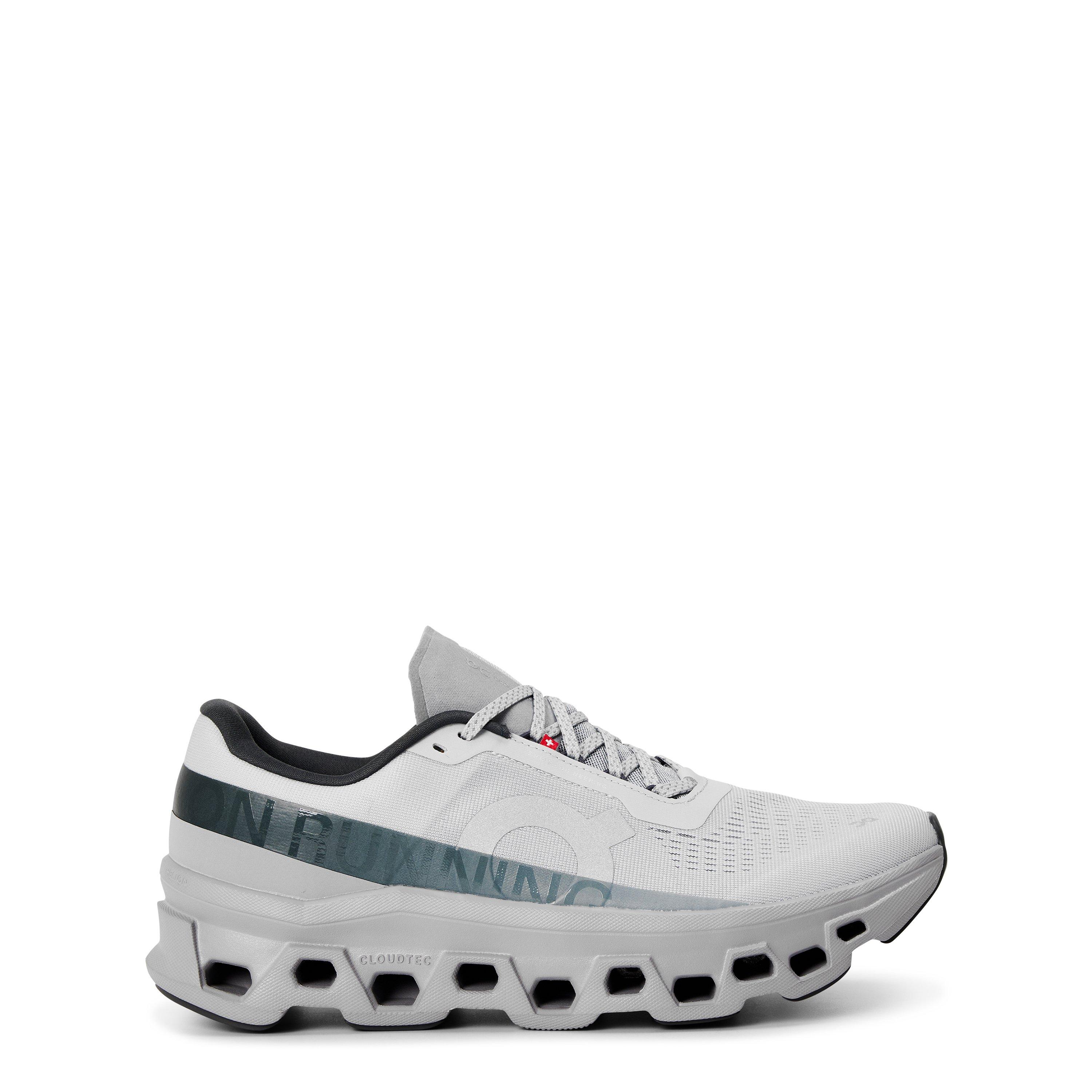 On Mens Cloudmonster Running Shoes - Glacier/Alloy - Size 12 (47.5)