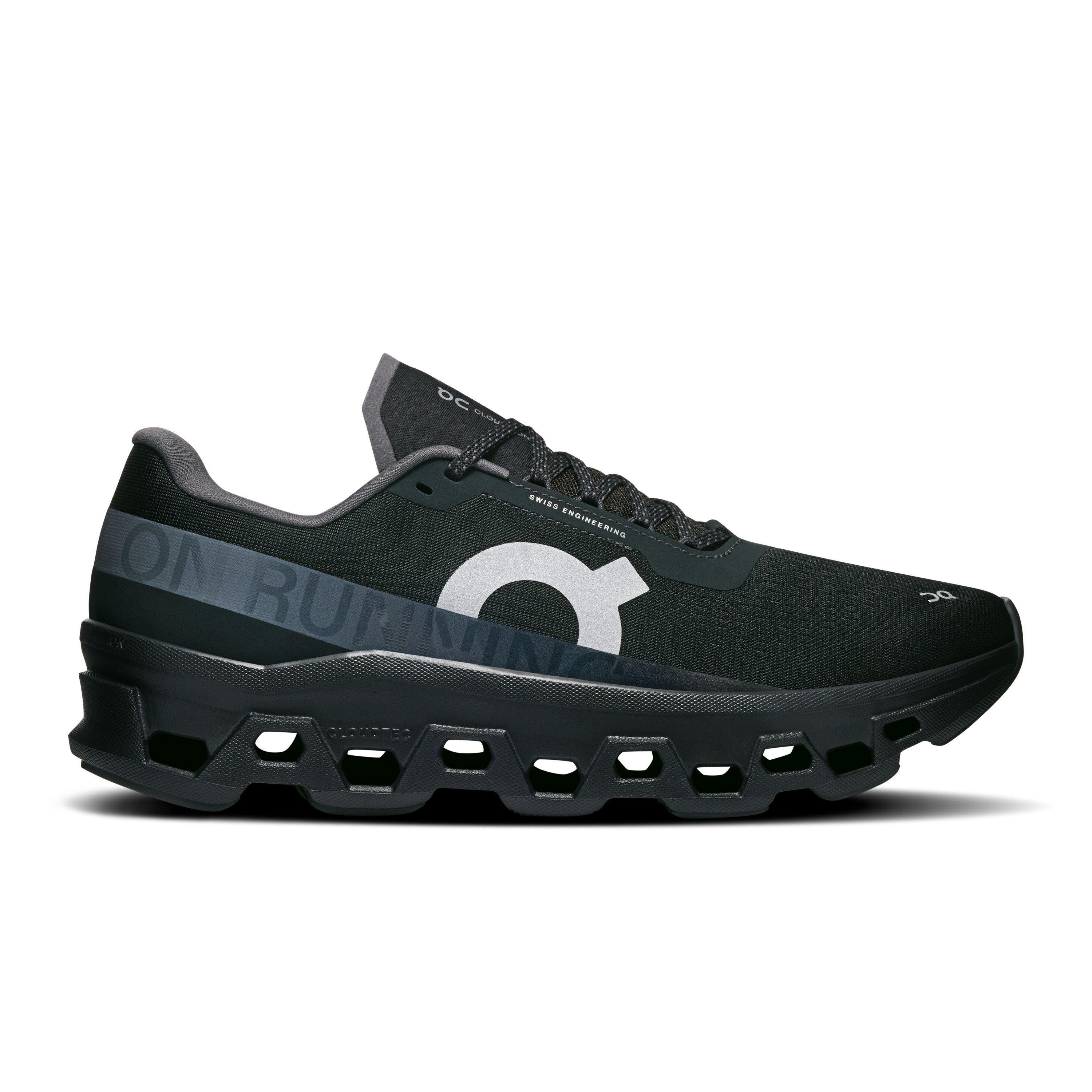 On Men's Cloudmonster Running Shoes - Black/Black - 8 (42)
