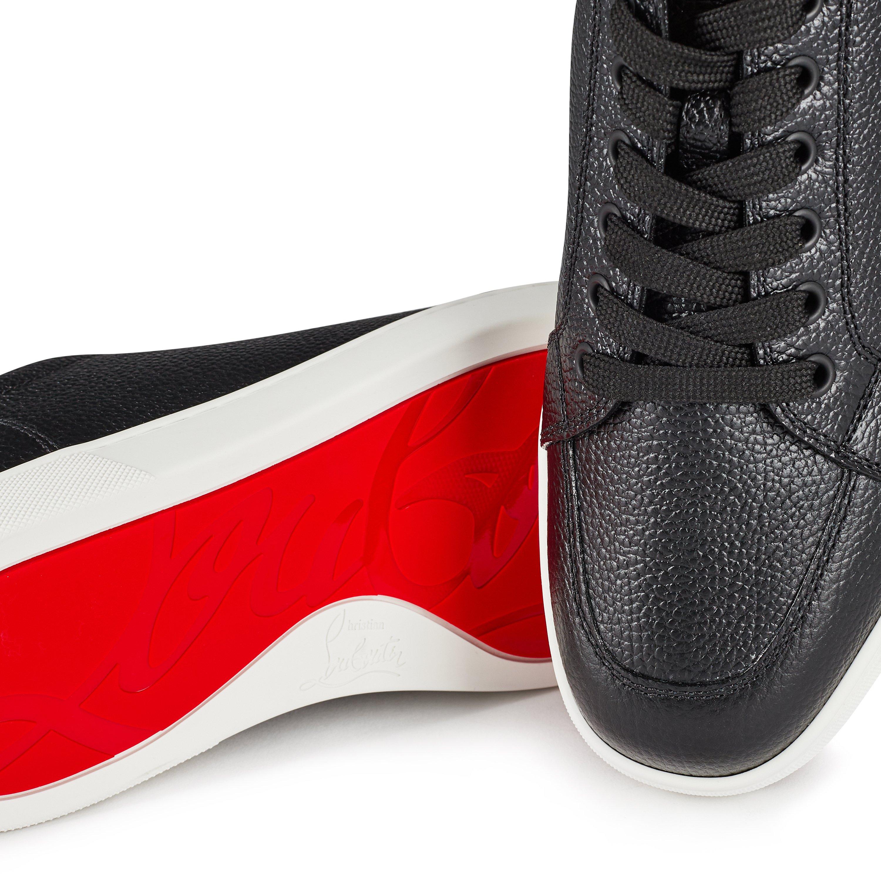 Black Leather - Christian Louboutin - Men's Rantulow Leather Trainers - 4