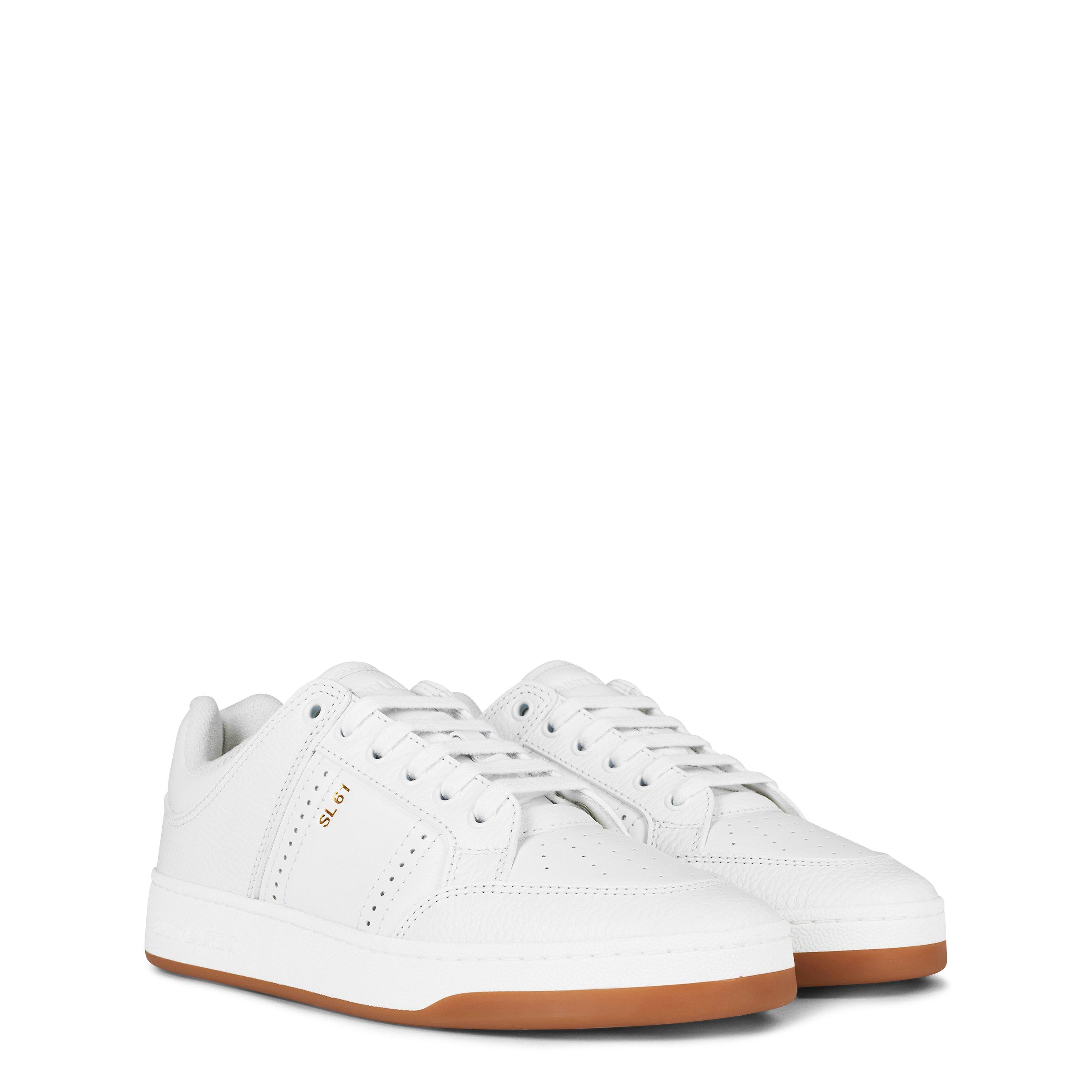 White/White - Saint Laurent - Sl/61 Sneakers - 4