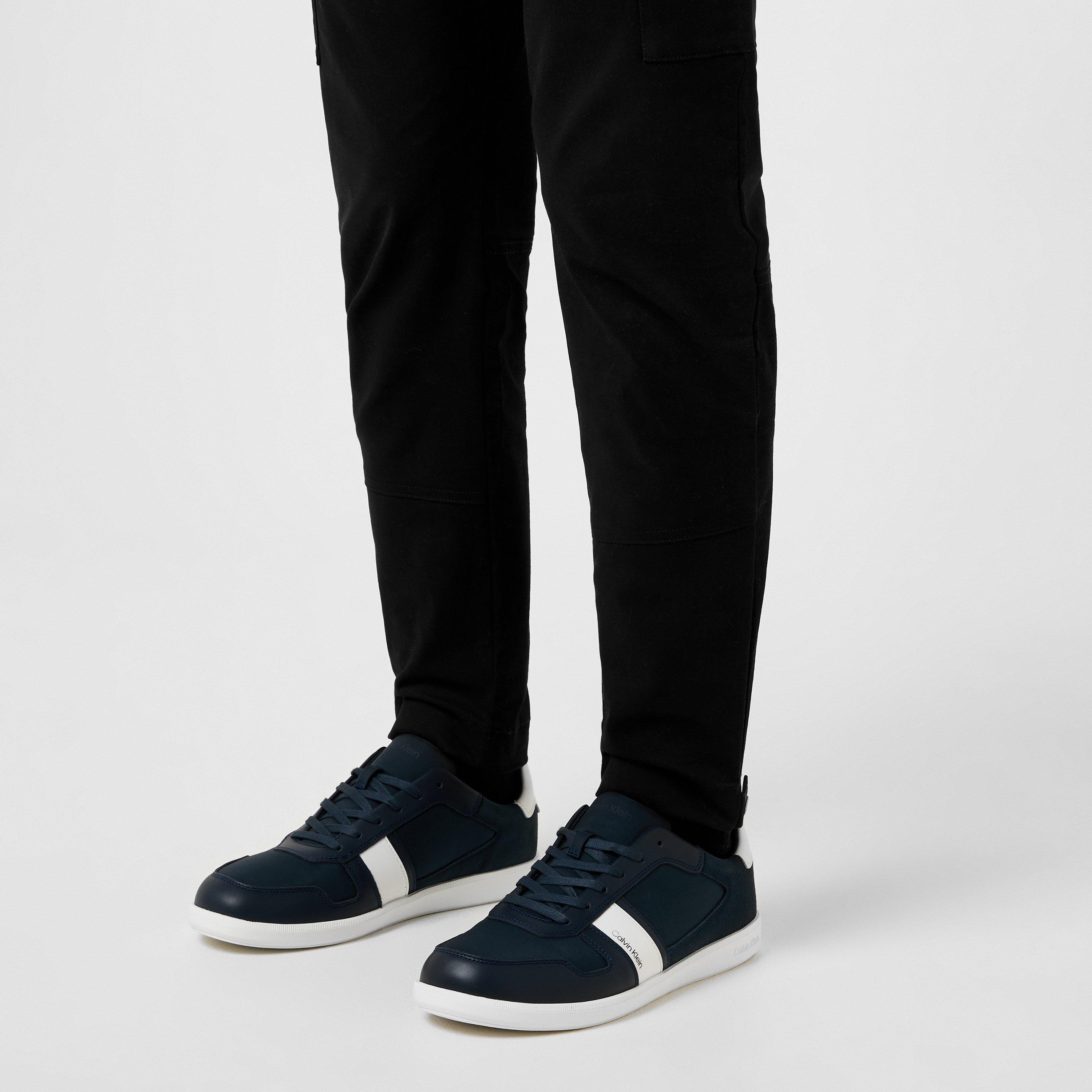 Navy DW4 - Calvin Klein - Lace Up Mix Trainers - 2