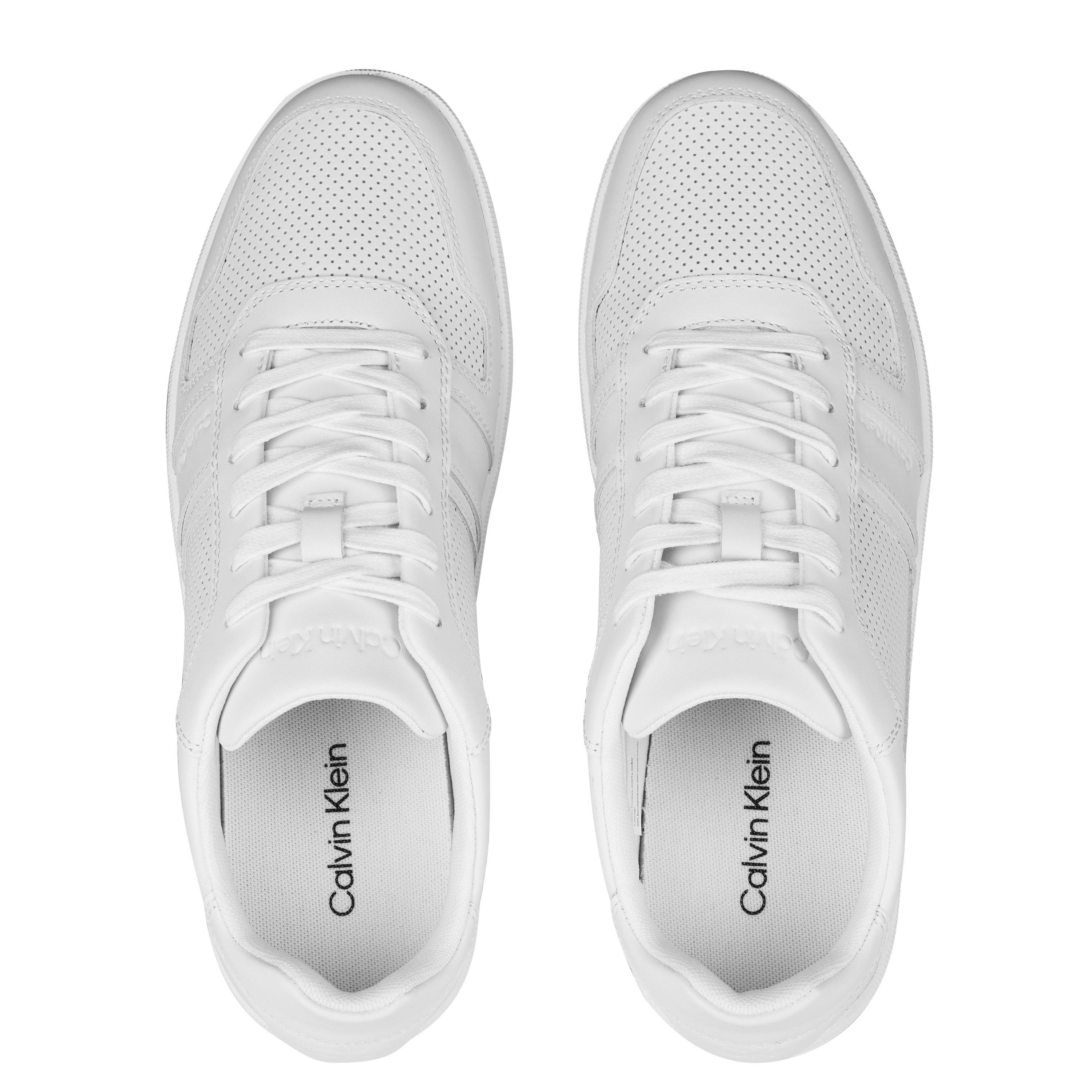 Blanc - Calvin Klein - Low Lace Up Leather Trainers - 5