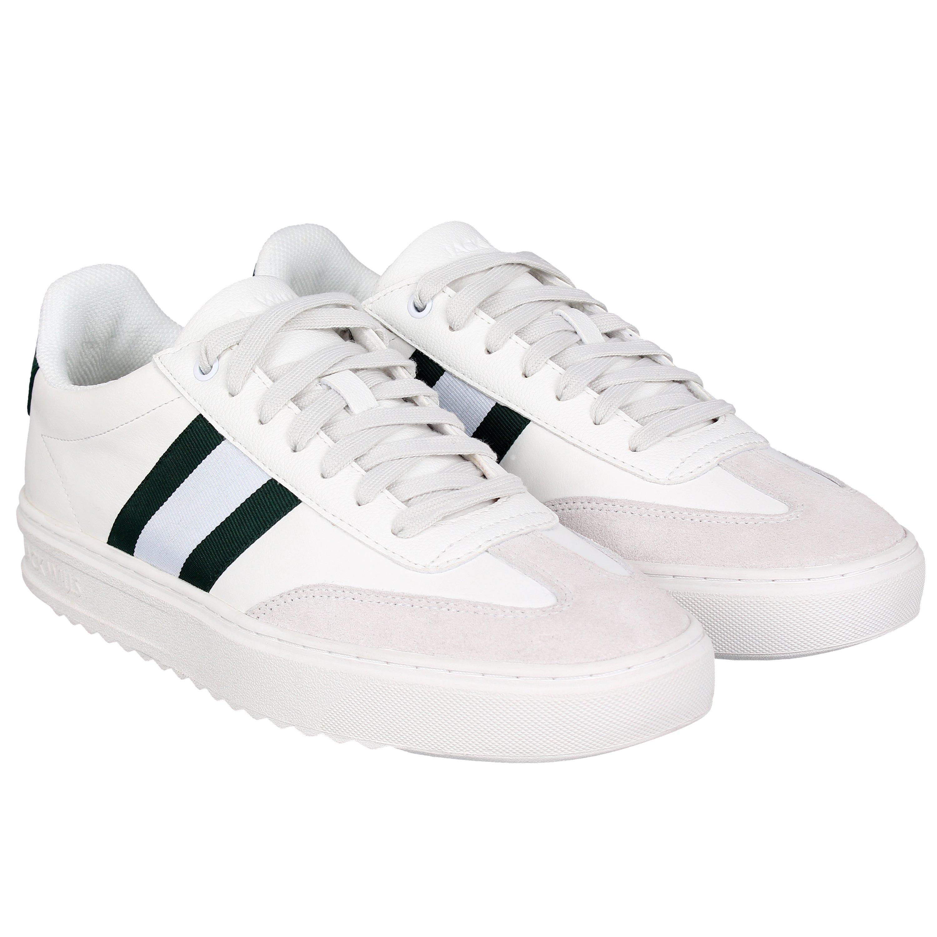 White/Green - Jack Wills - Stripe Lace Up Trainer - 4
