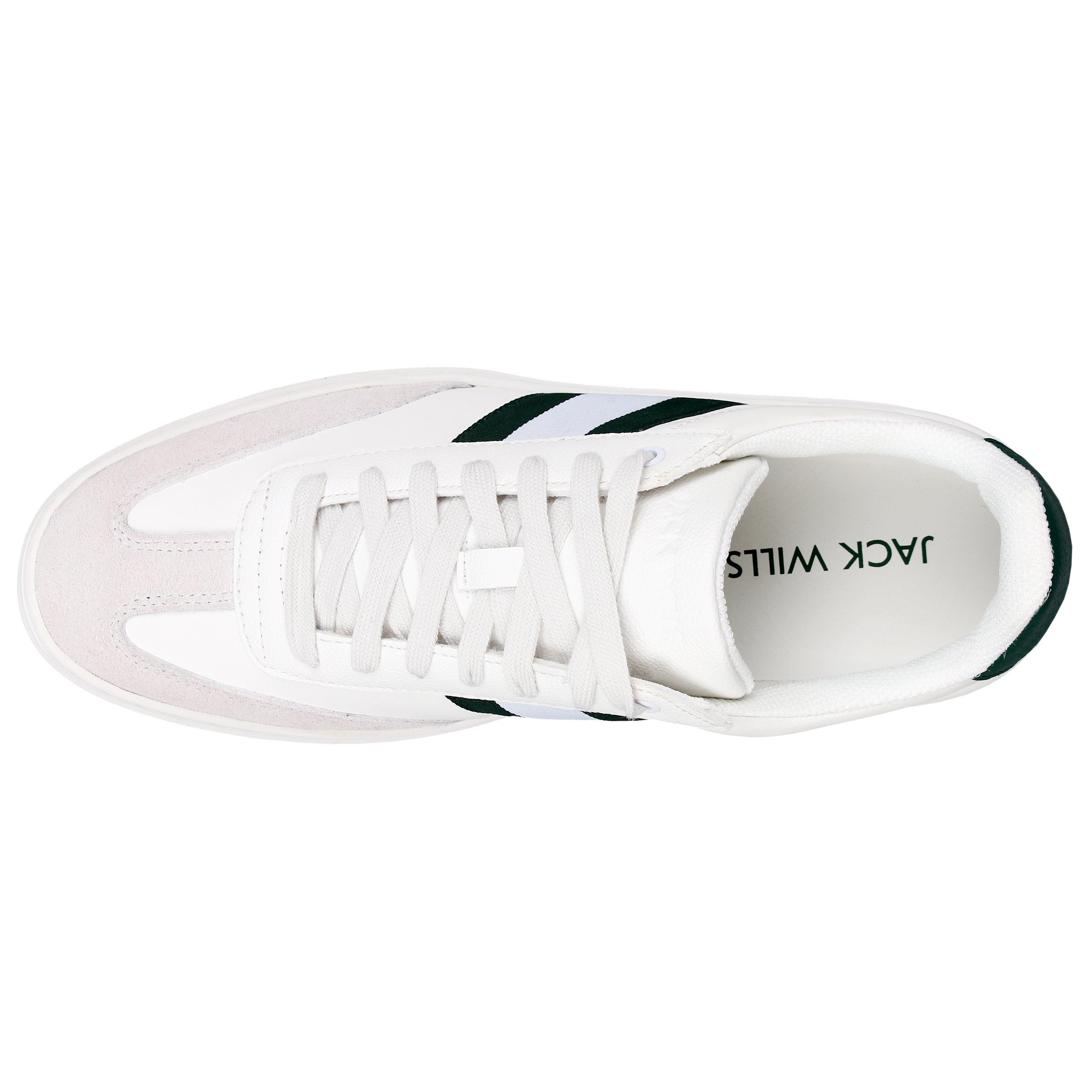 White/Green - Jack Wills - Stripe Lace Up Trainer - 5