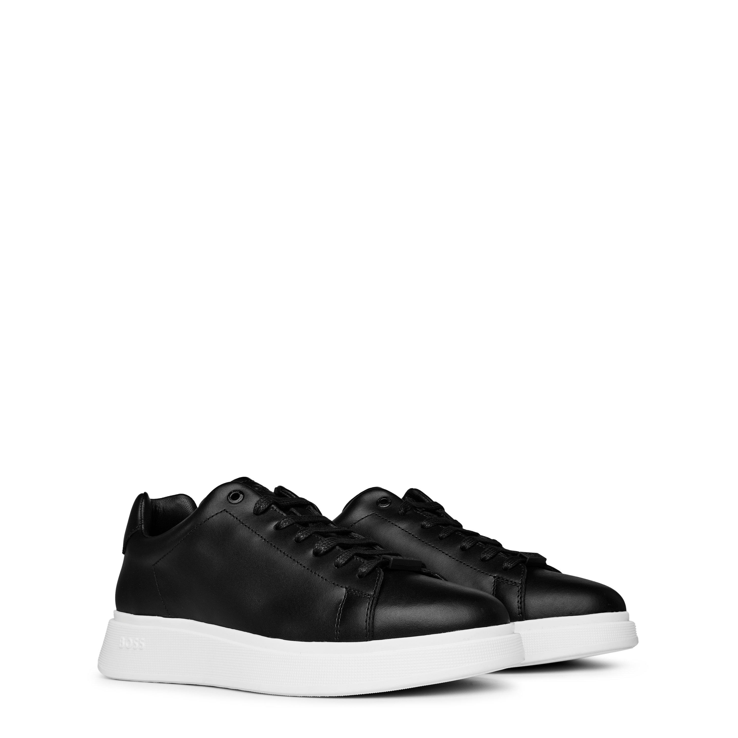Black 001 - Boss - Men's Bulton Low Top Platform Trainers, Chunky Sole - 4