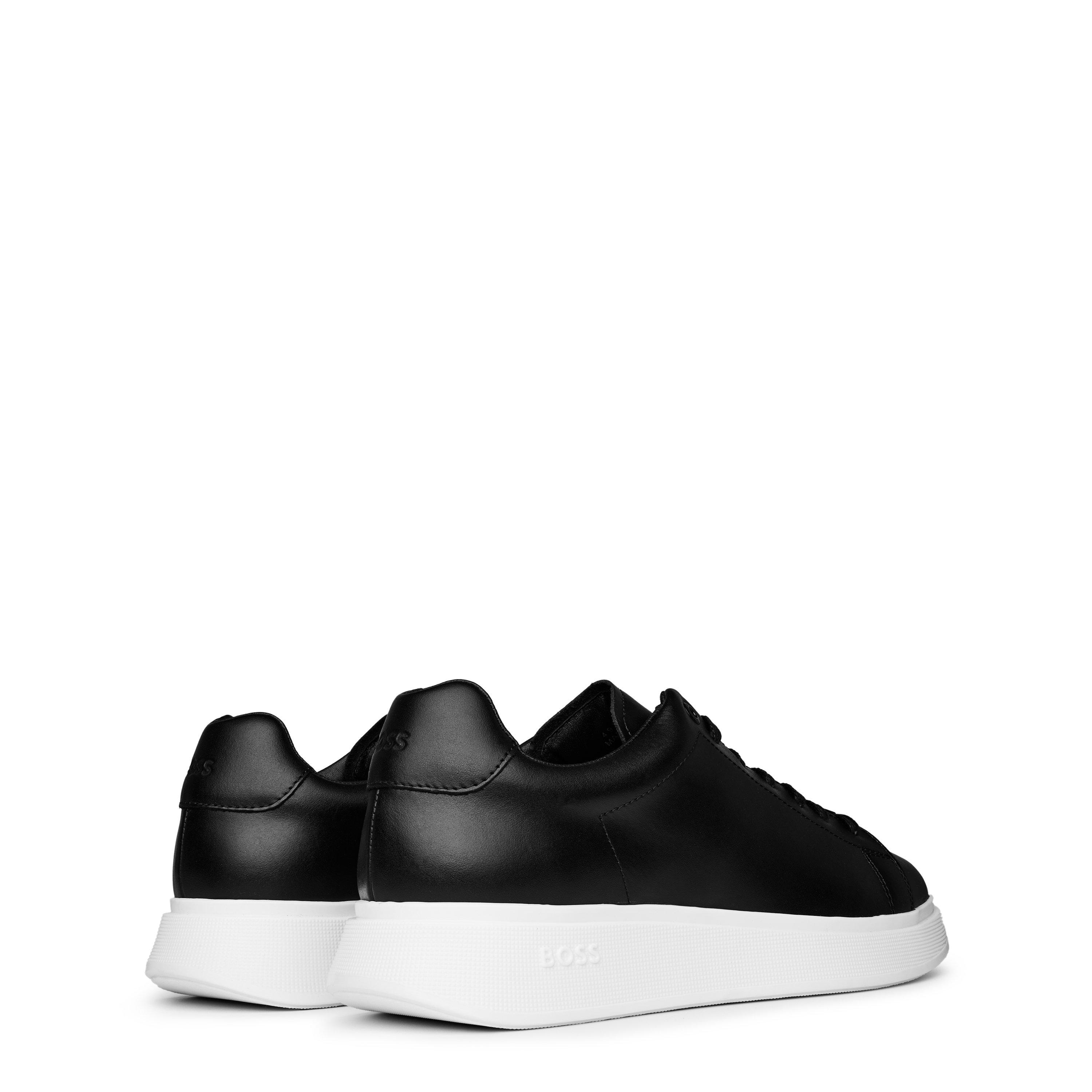 Black 001 - Boss - Men's Bulton Low Top Platform Trainers, Chunky Sole - 5