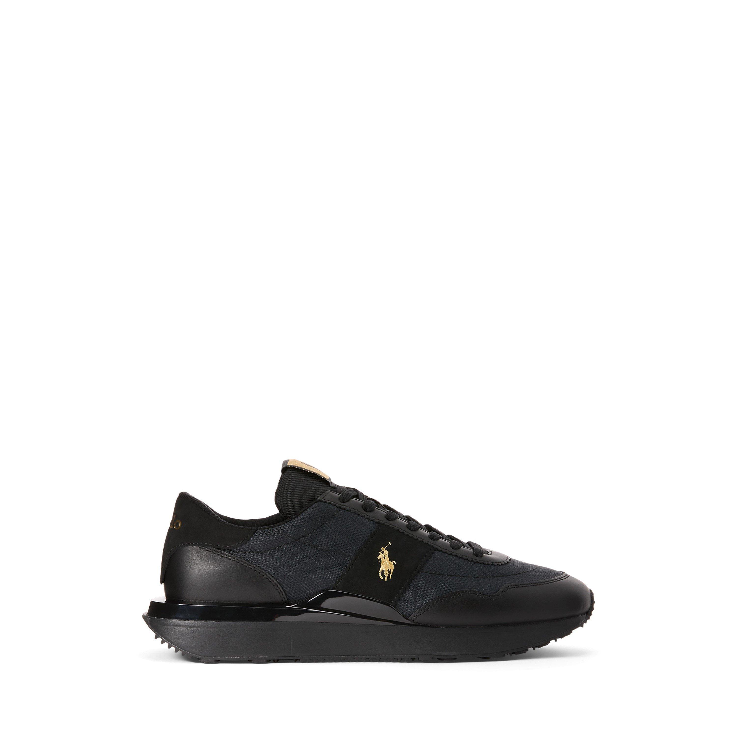 Polo Ralph Lauren Men's Train 89 Low-Top Trainers - Black/Gold - Size 8 (42)