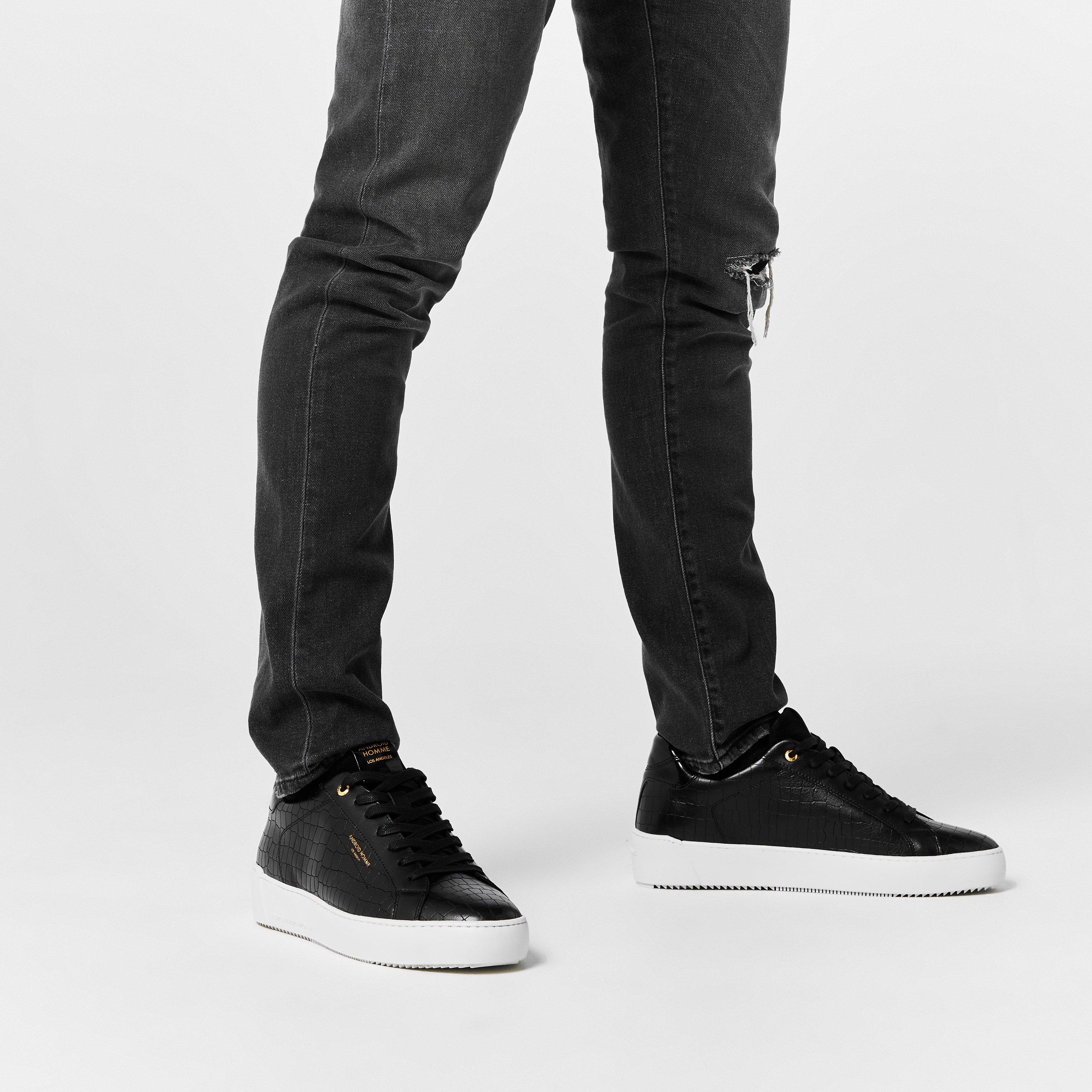 Android Homme Zuma Caiman Croc Low Trainers Cruise Fashion