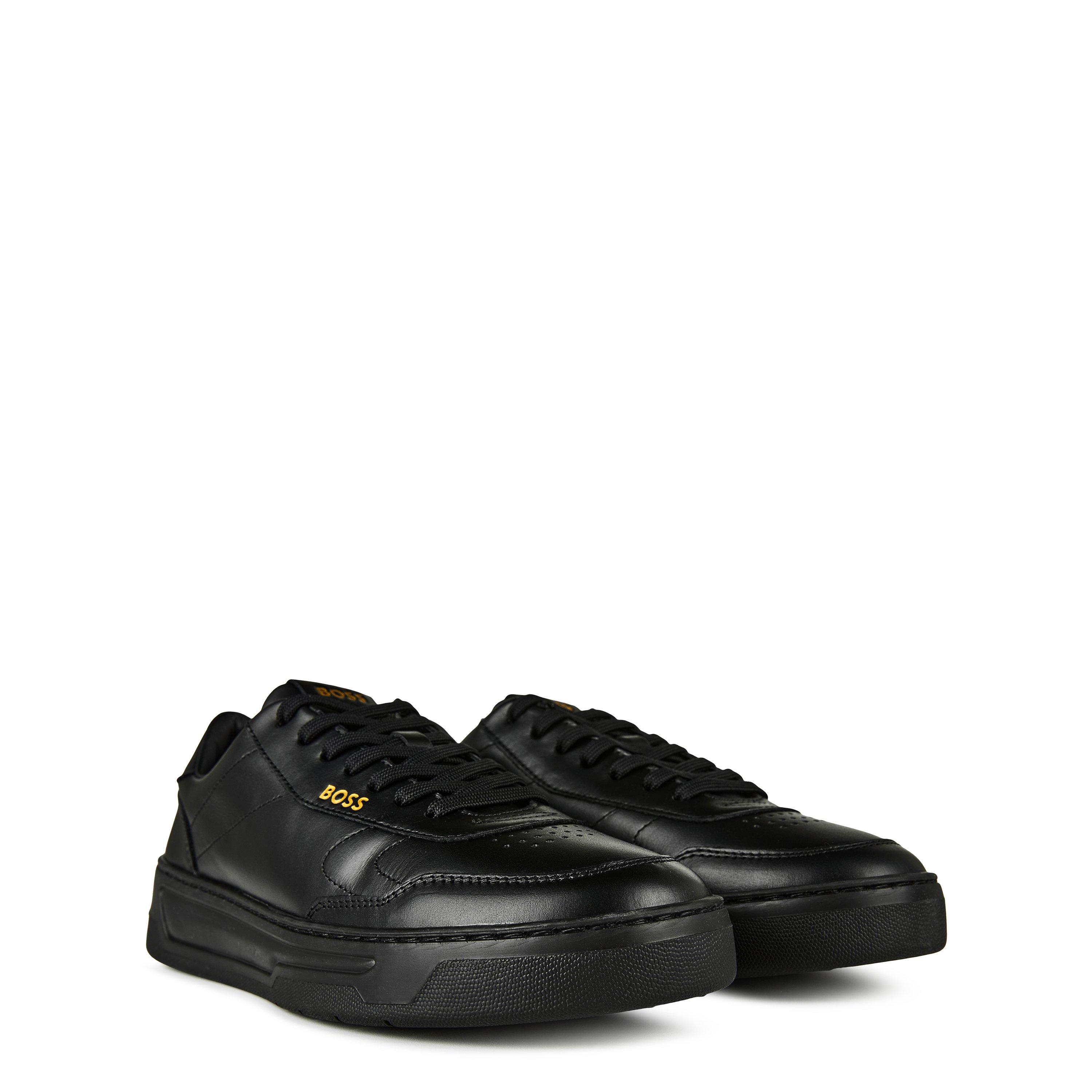 Black 005 - Boss - Men's Baltimore Tenn Trainers, Luxury Leather and Suede - 3