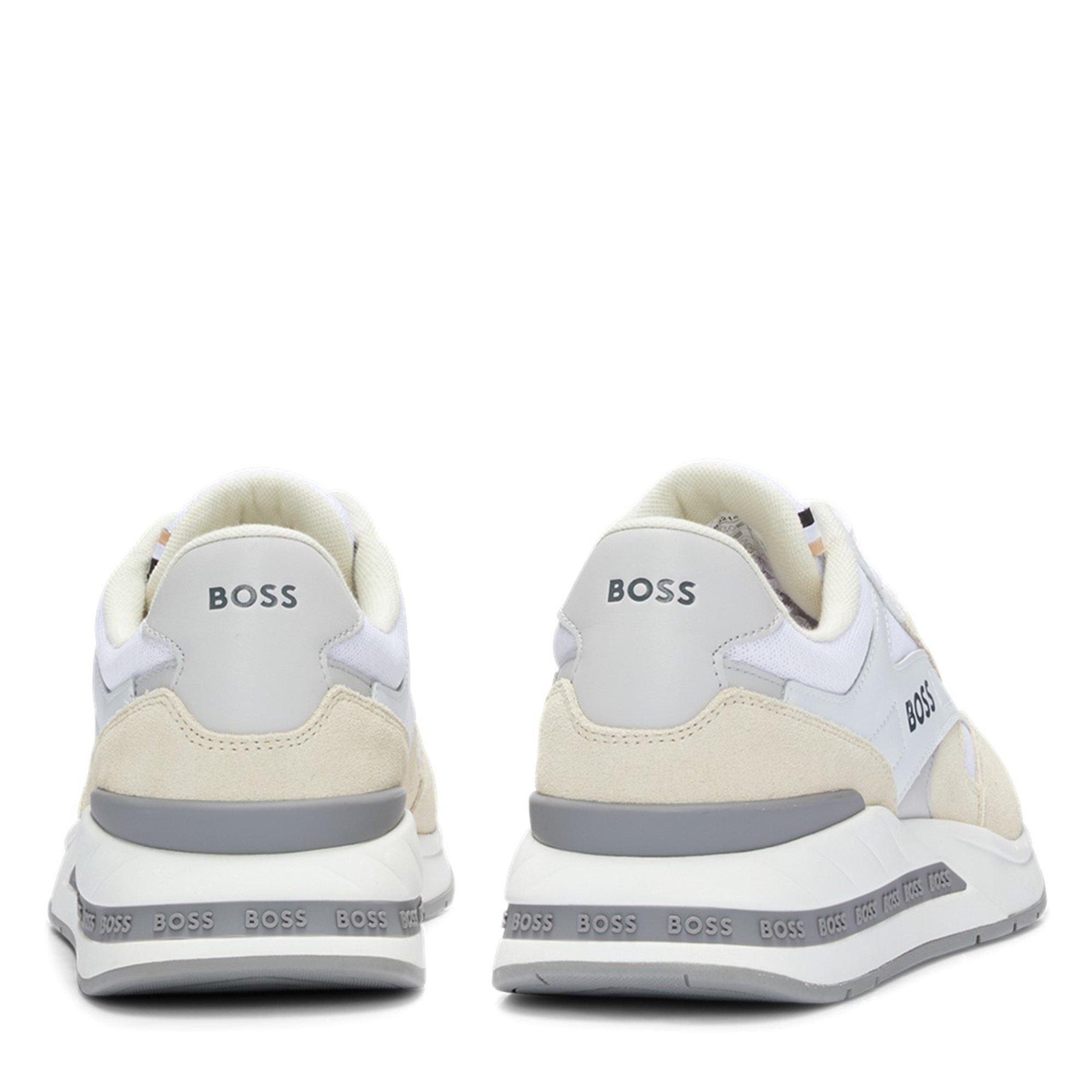White 100 - Boss - Men's Kurt Trainers, Shaped Ankle Collar - 4