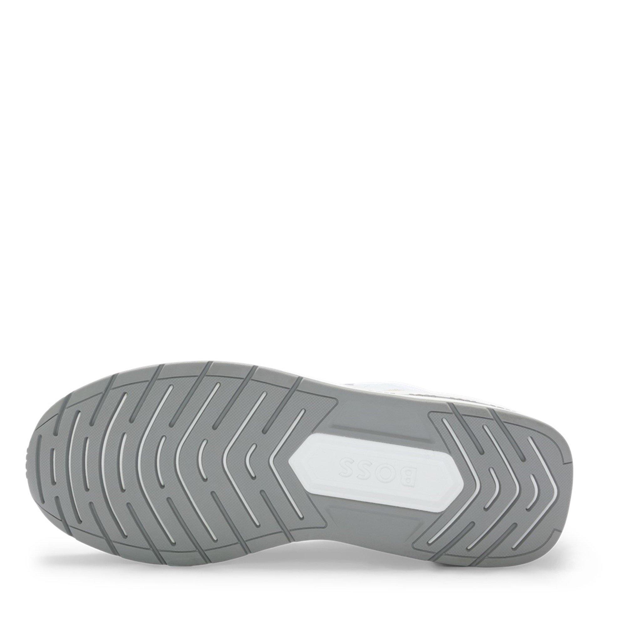 White 100 - Boss - Men's Kurt Trainers, Shaped Ankle Collar - 10