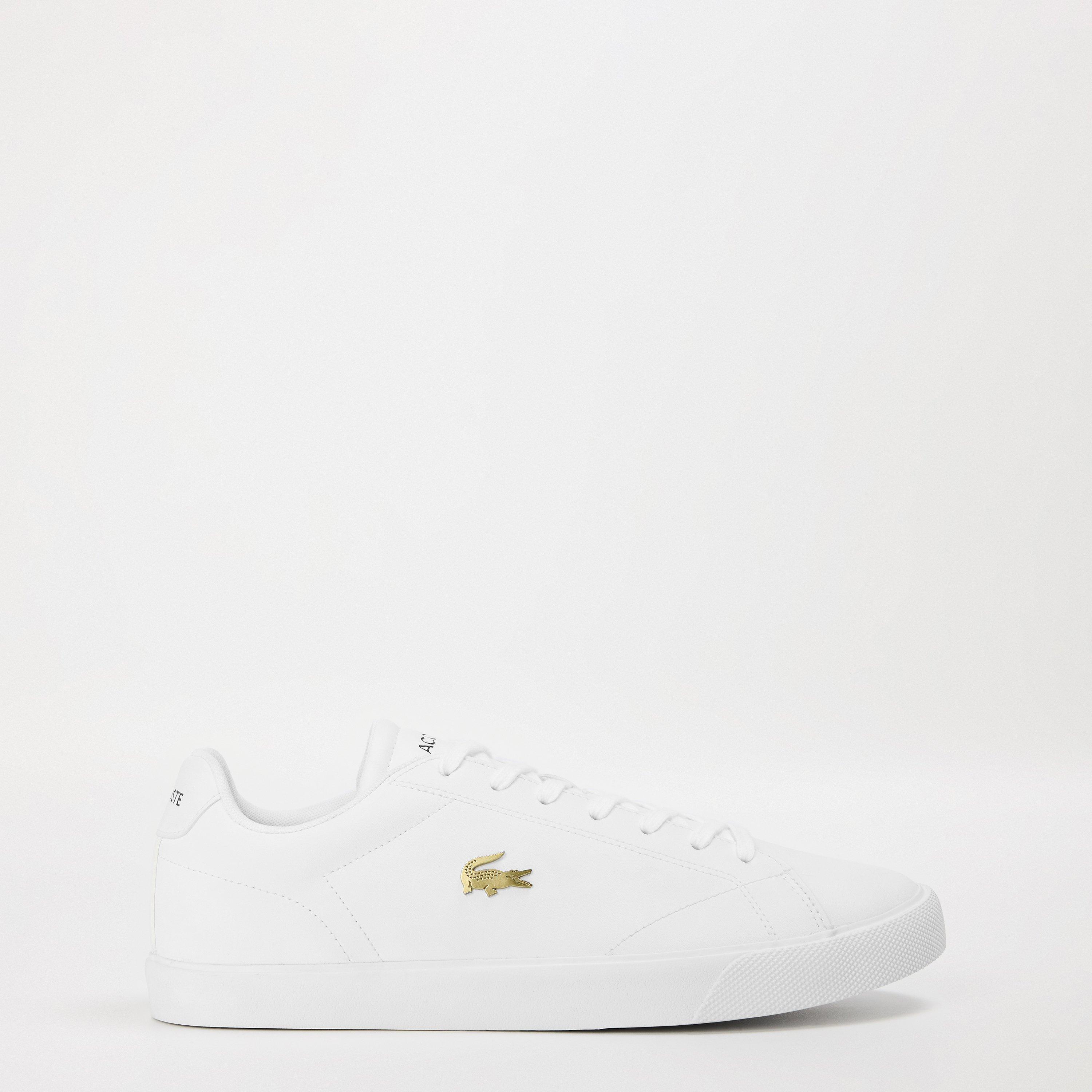 Lacoste Men's Lerond Pro Low-Top Trainers - Wht/Wht/Gld 21G - 9 (43)