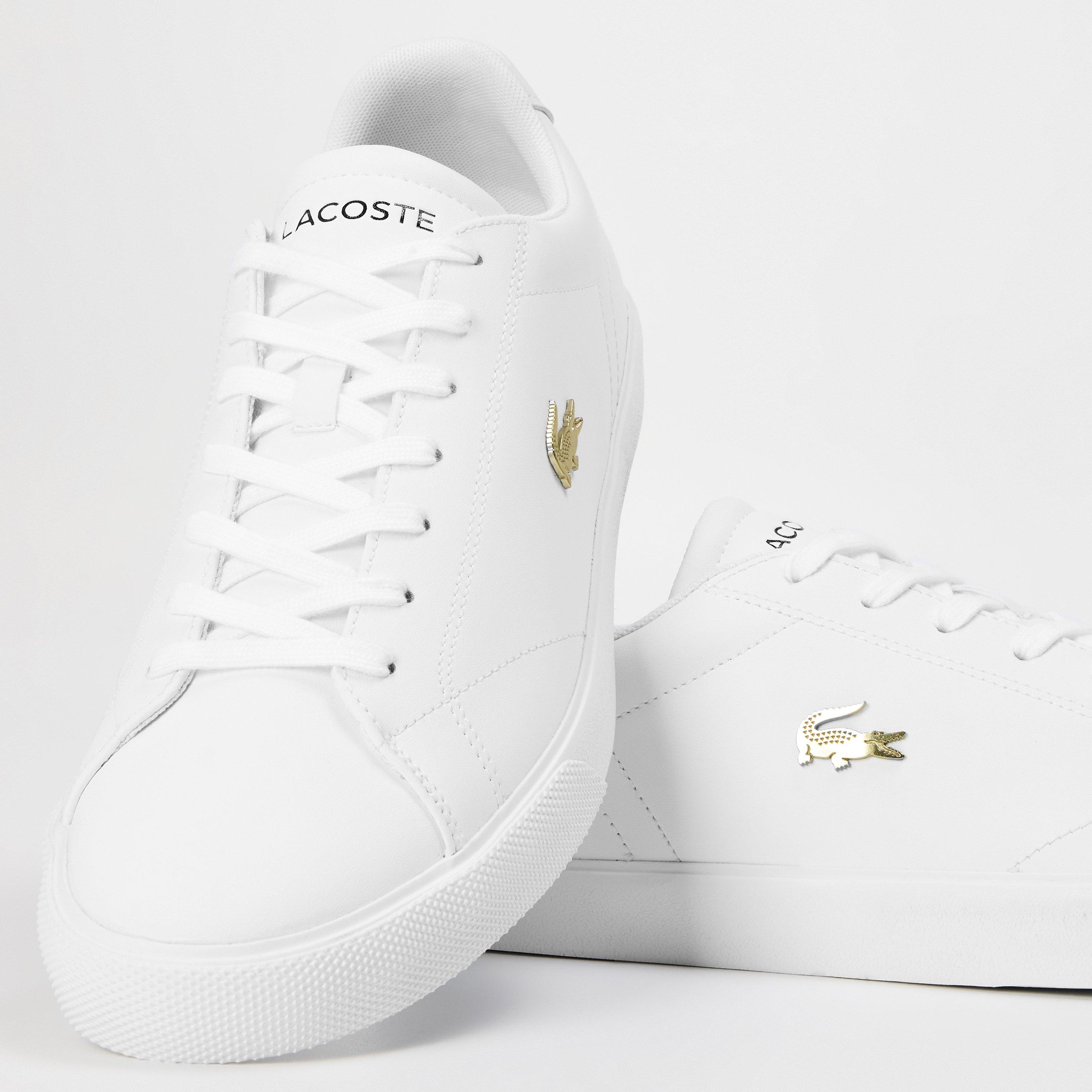 Wht/Wht/Gld 21G - Lacoste - Men's Lerond Pro Low-Top Trainers - 4