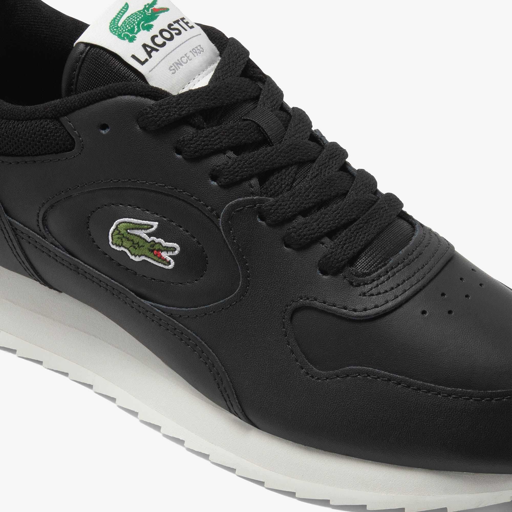 Sort/Off White - Lacoste - Line Track Trainers - 2