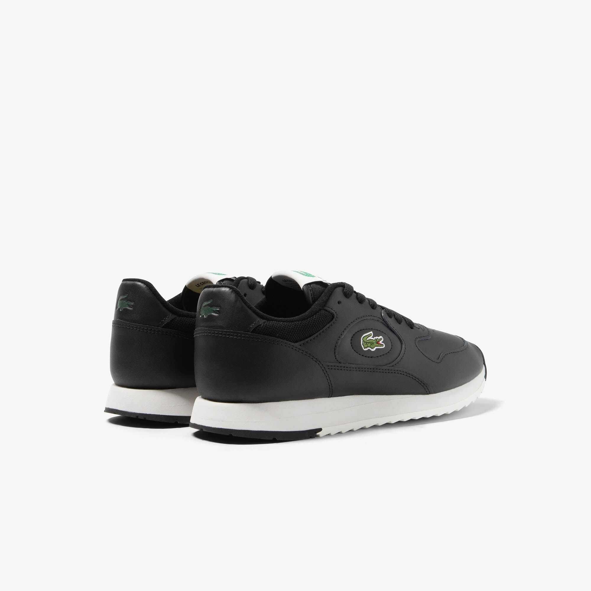 Sort/Off White - Lacoste - Line Track Trainers - 4