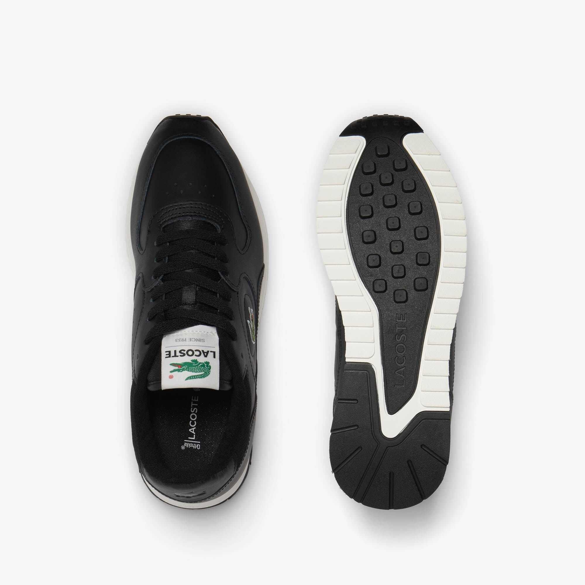Sort/Off White - Lacoste - Line Track Trainers - 5
