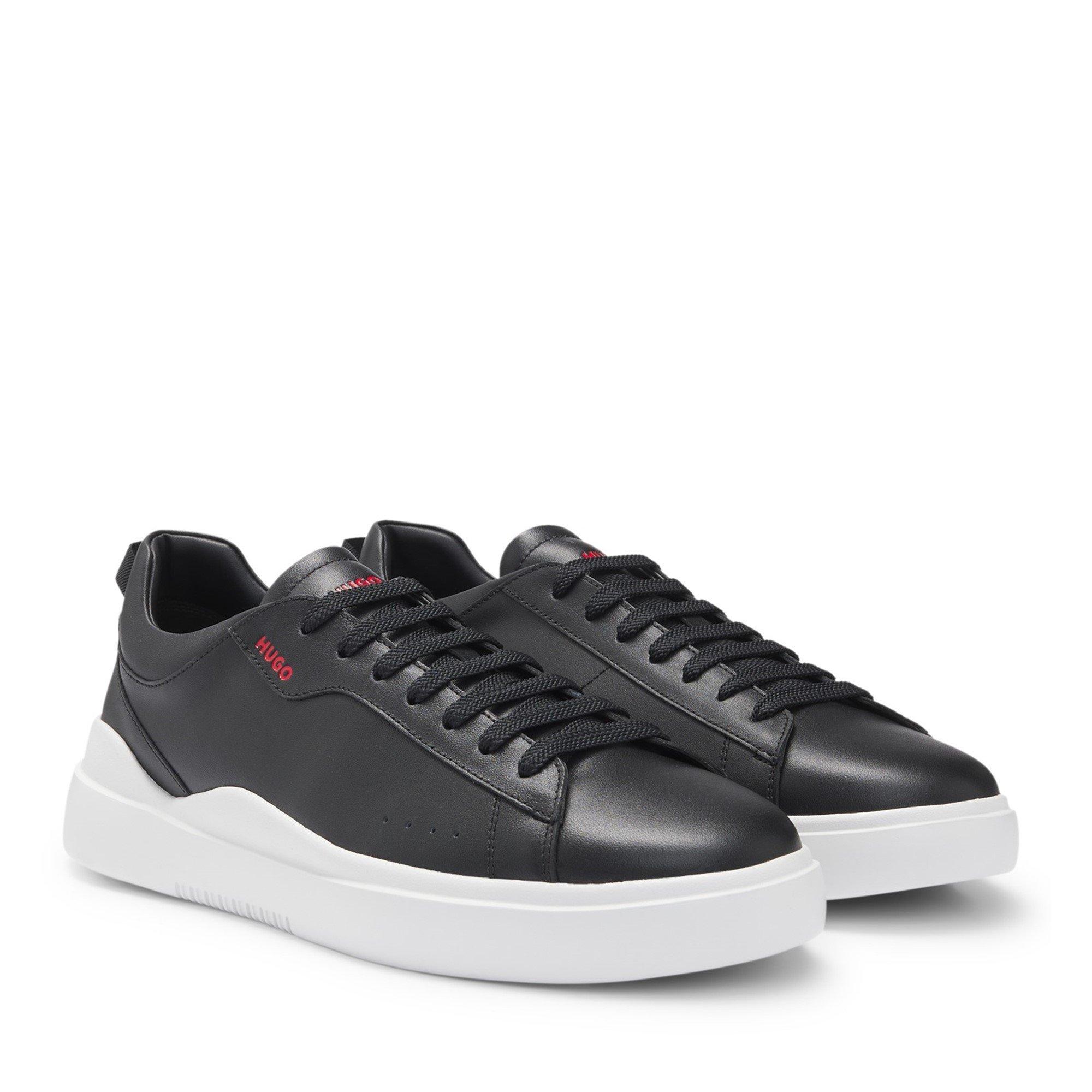 Black - Hugo - Tenn Leather Trainers - 4