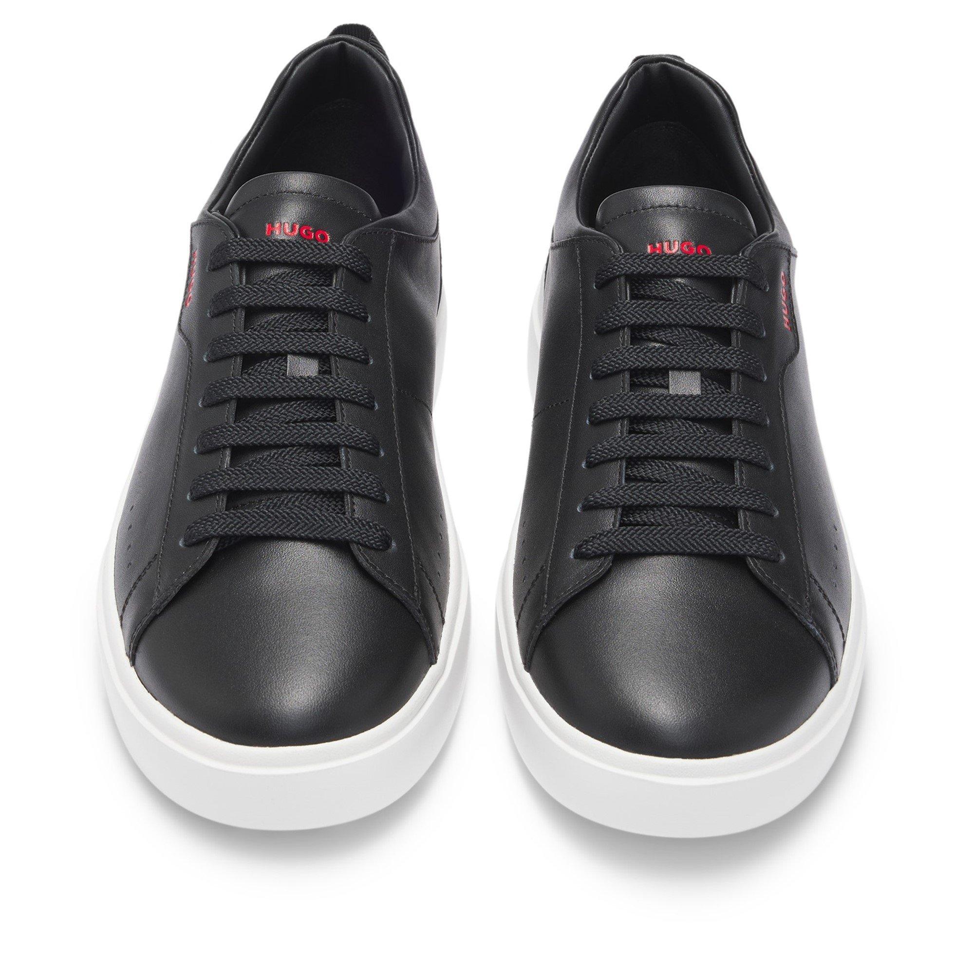 Black - Hugo - Tenn Leather Trainers - 10