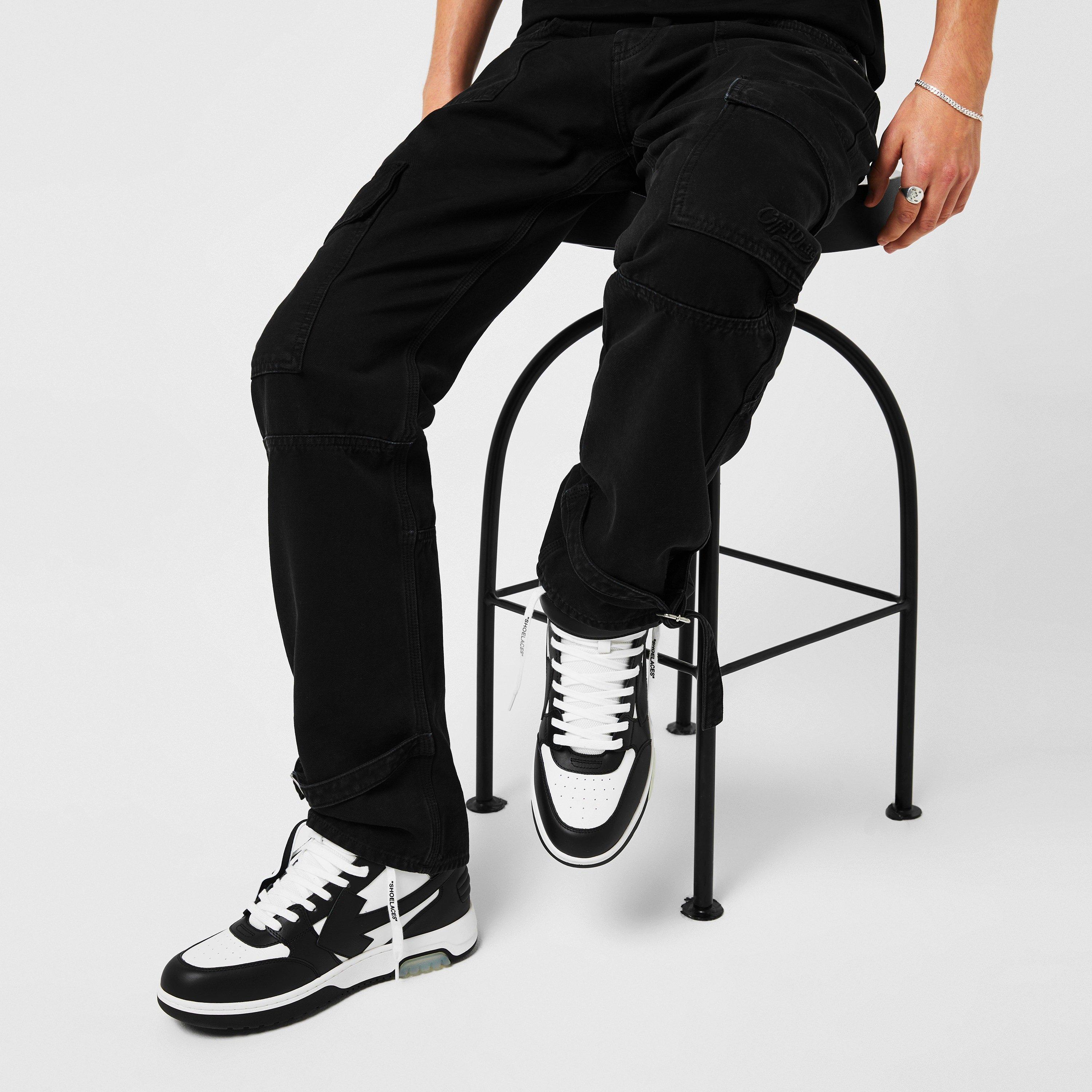 Wht/Blk 0110 - Off White - Men's Out Of Office High Top Retro Sneakers - 2