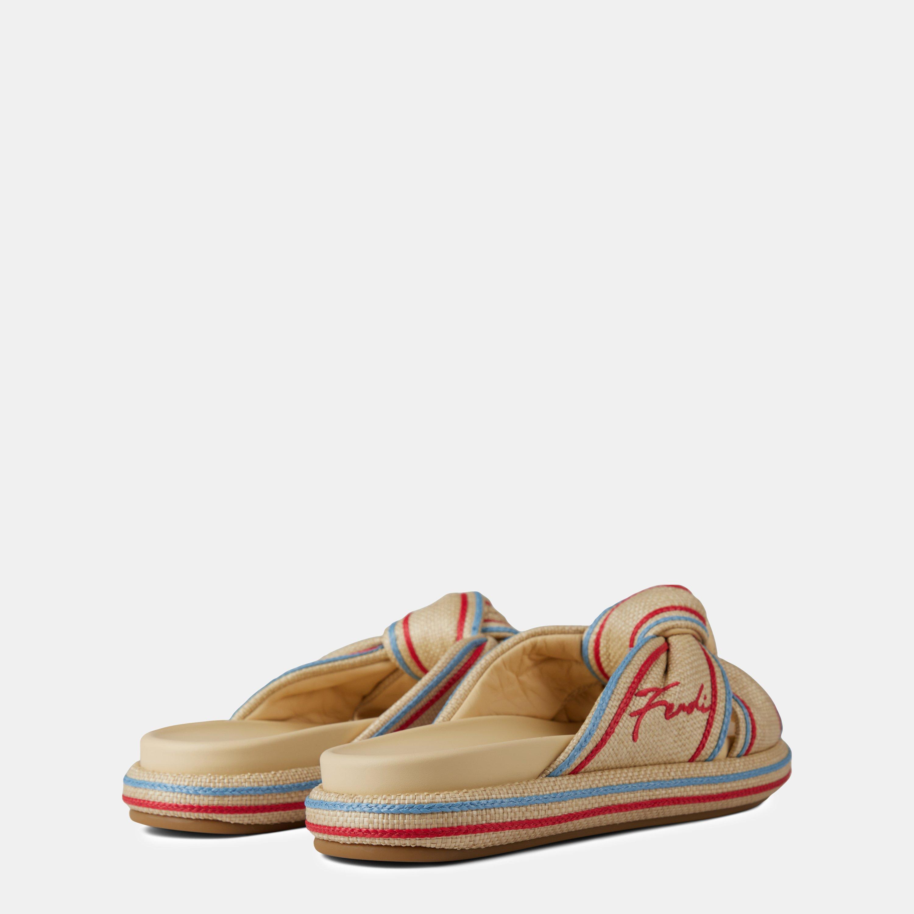Gial F1LRH - Fendi - Rafia Knit Sandals - 4