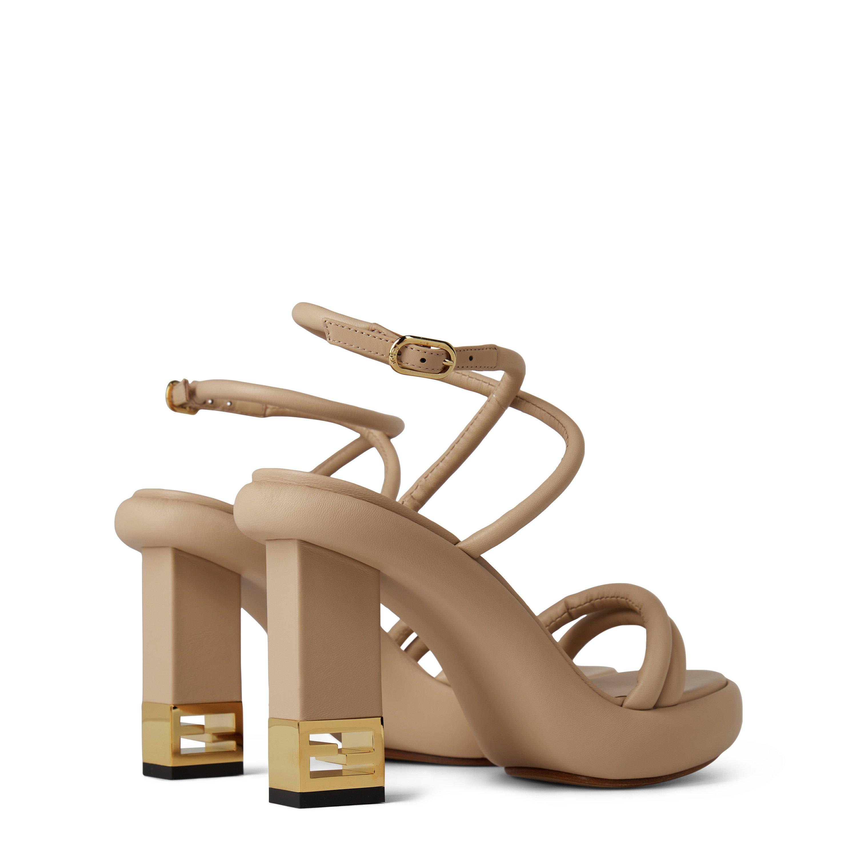 Buff F1KCU - Fendi - Women's Platform Heeled Sandals - 4
