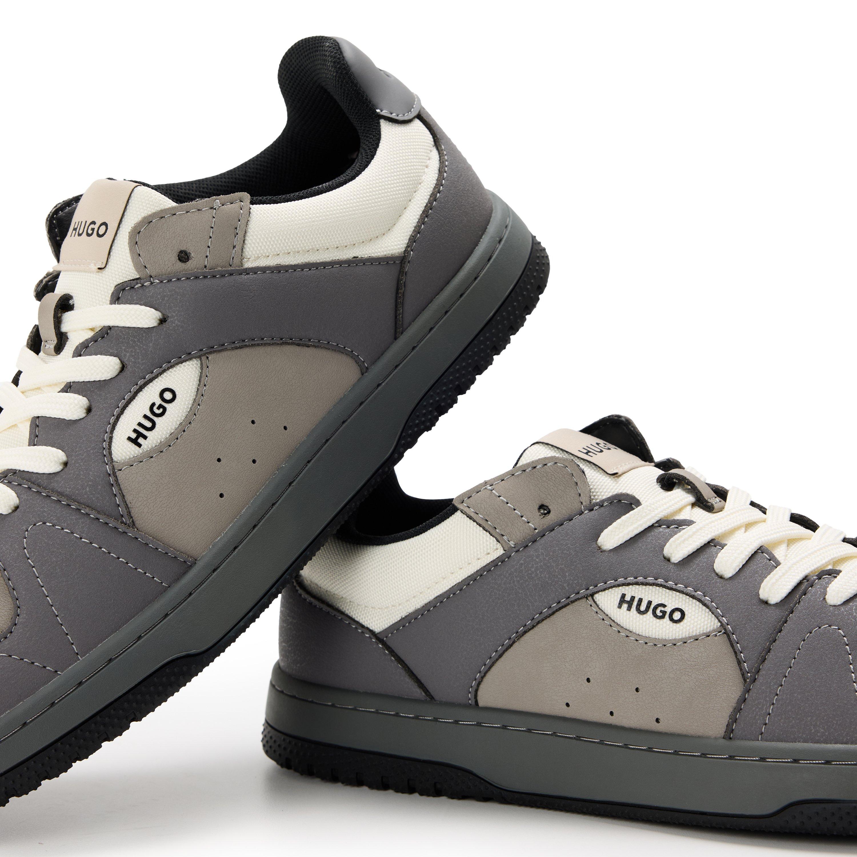 Medium Grey - Hugo - Logo Trainers - 3
