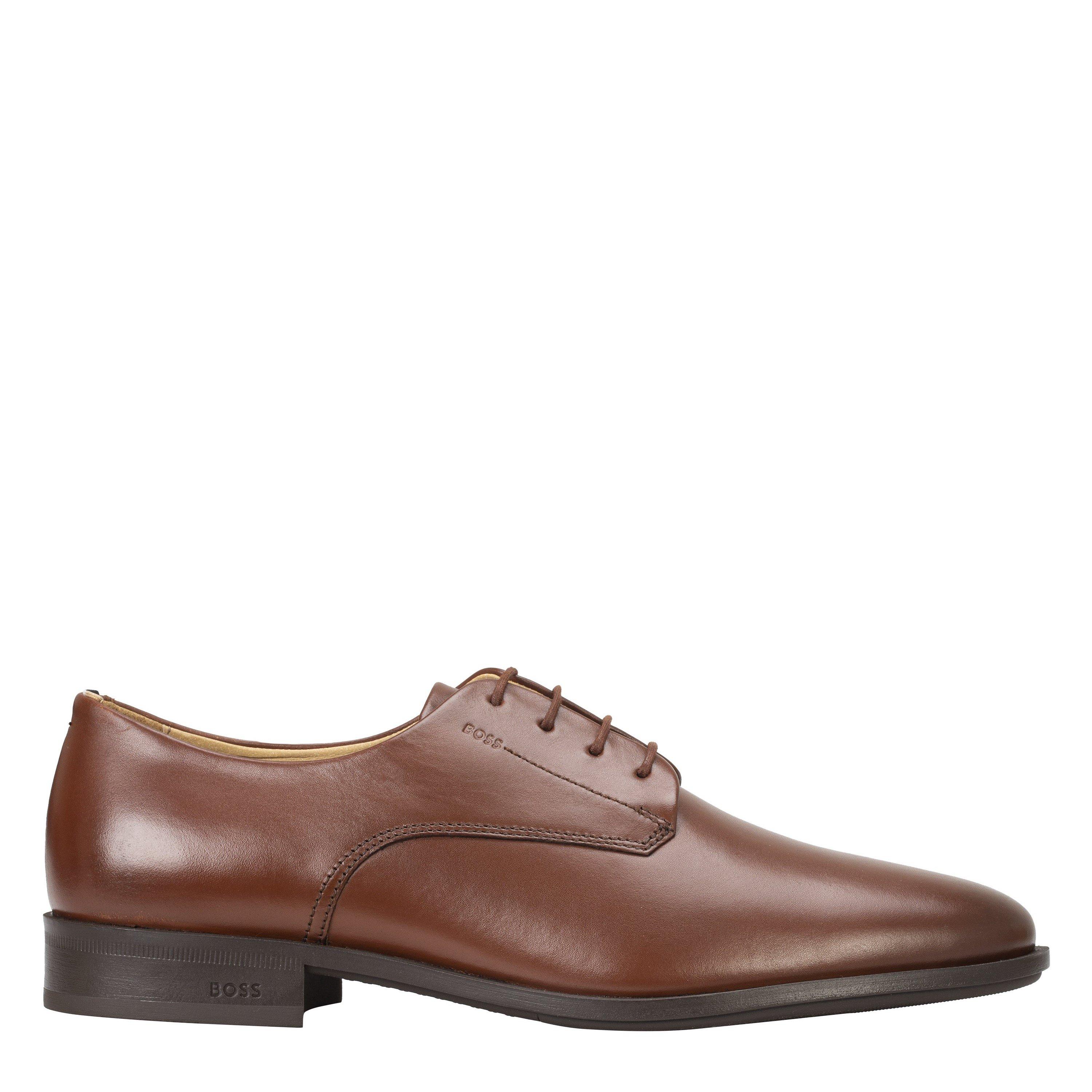 Brown 210 - Boss - Men's Colby Derby Premium Leather Shoes - 1